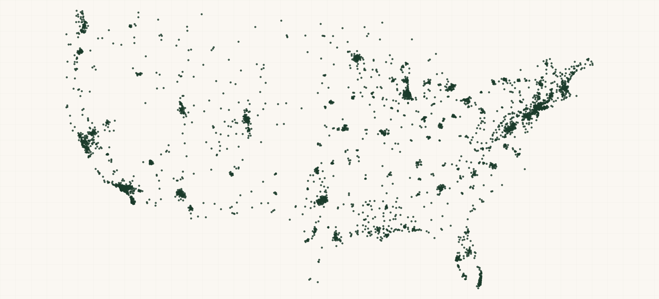 Map of where the Smash Foods Retailers are