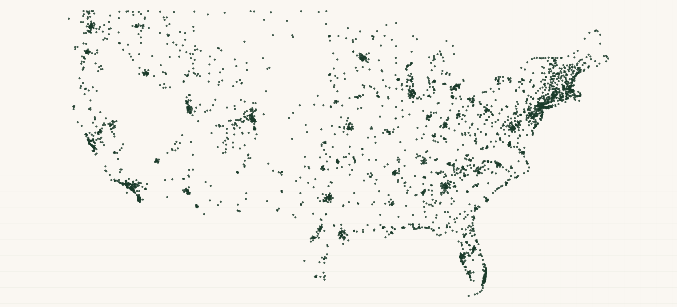 Map of where the Smith Optics Retailers are