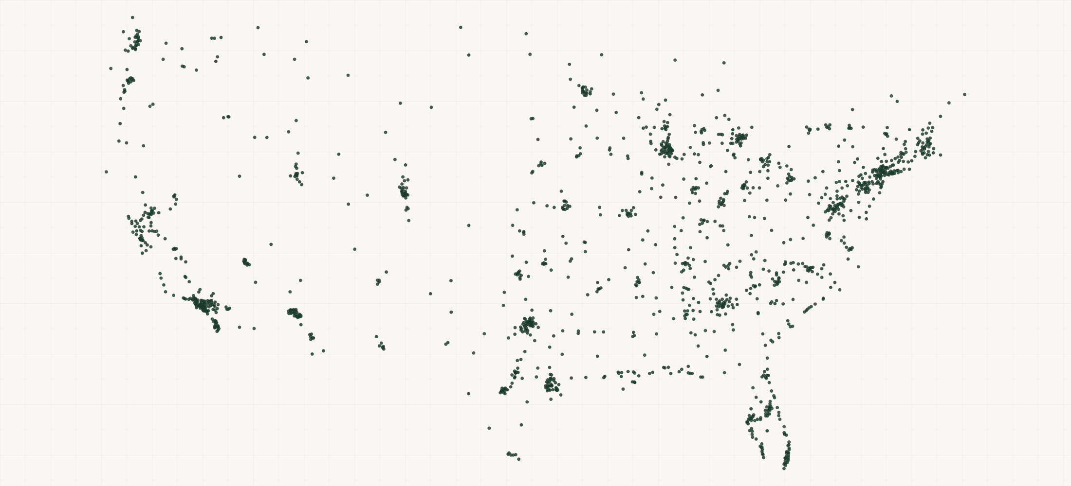 Map of where the Snif Retailers are