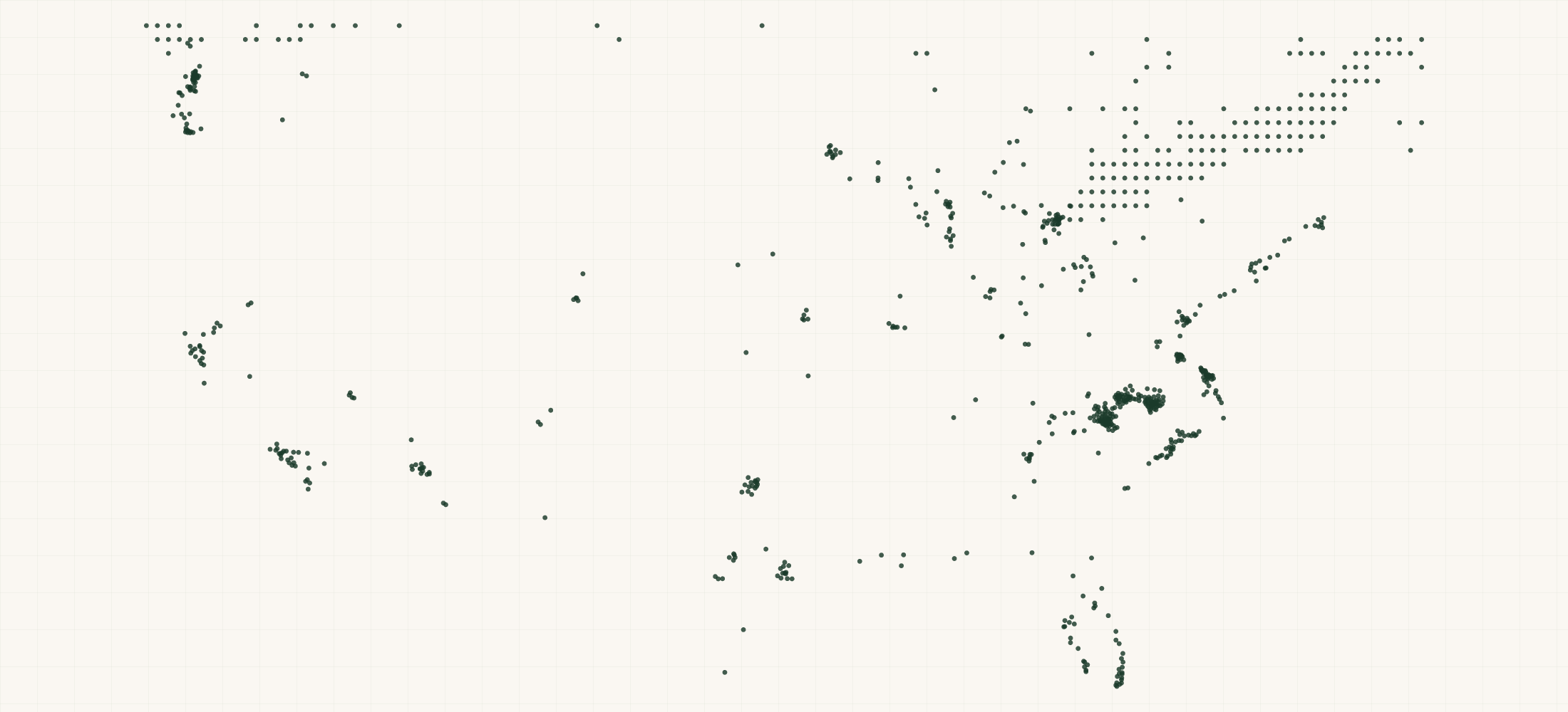 Map of where the Sober Carpenter Retailers are