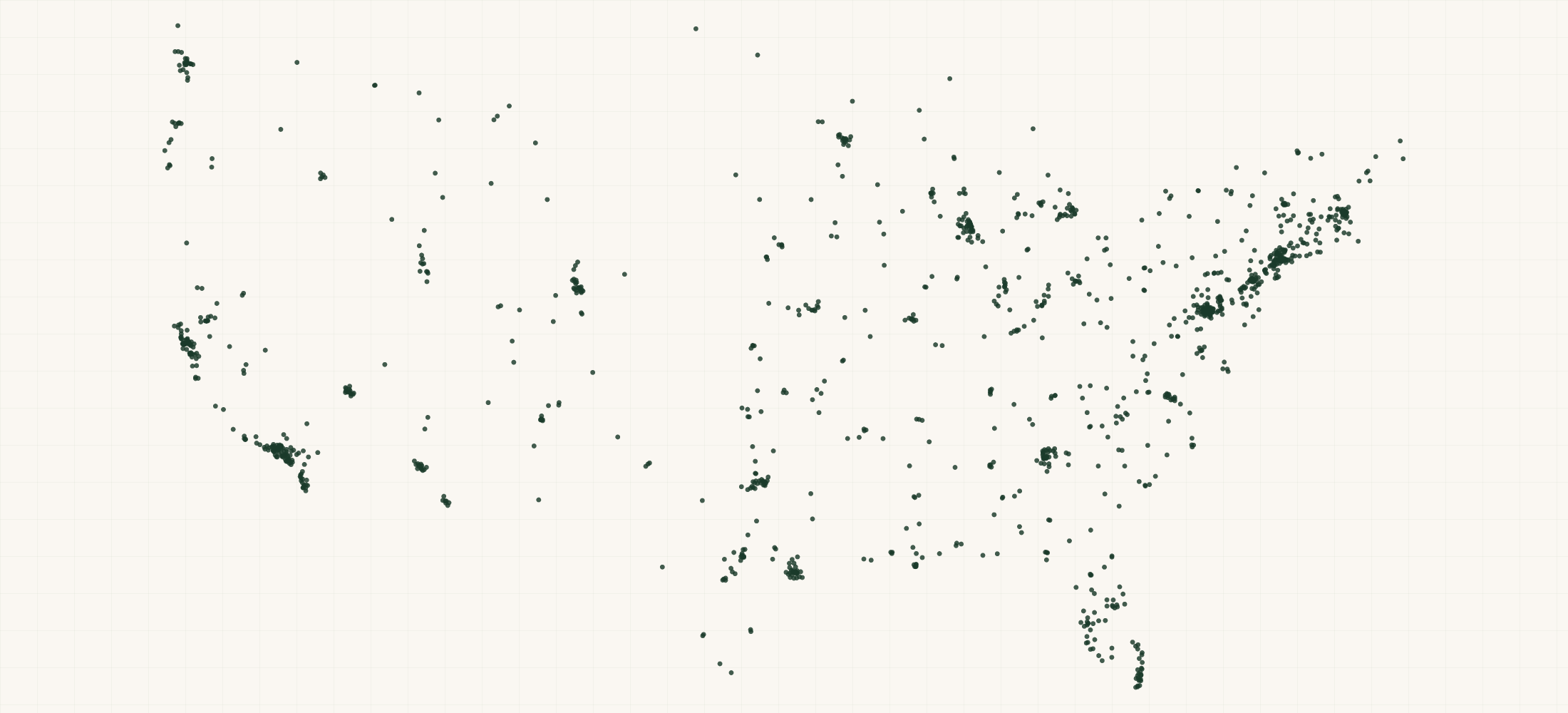 Map of where the Social Science Nonprofits are