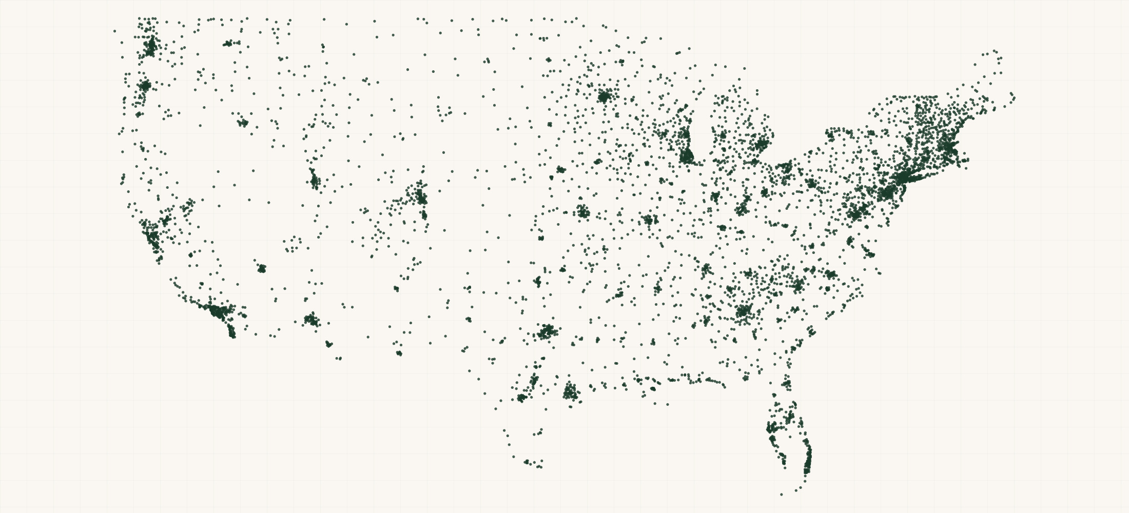 Map of where the Socks Brand Retailers are