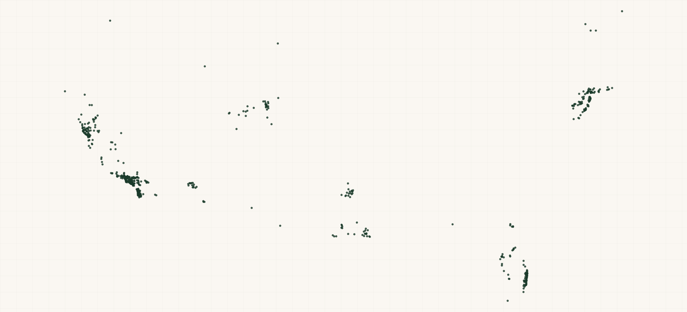 Map of where the Solento Retailers are