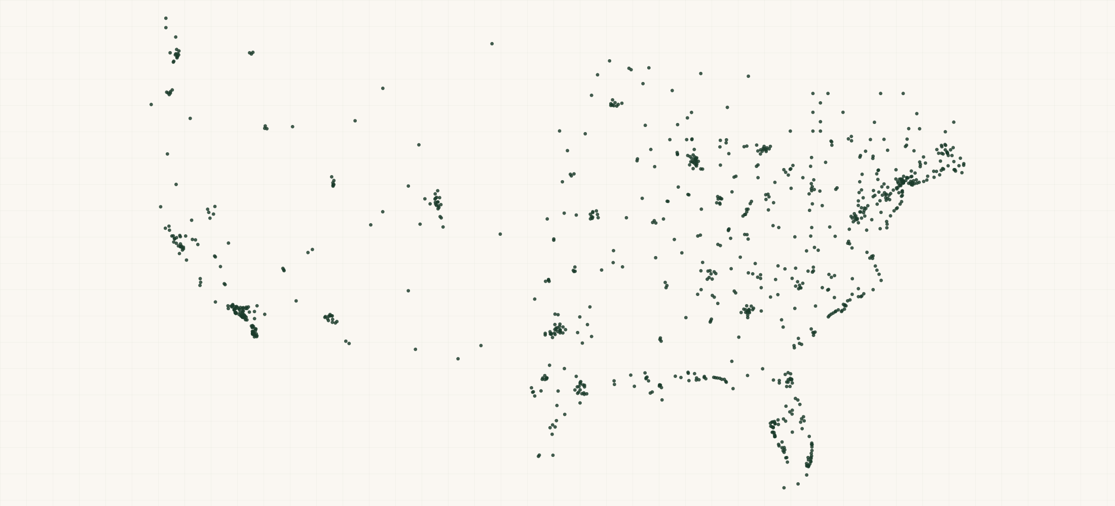 Map of where the Speaqua Retailers are
