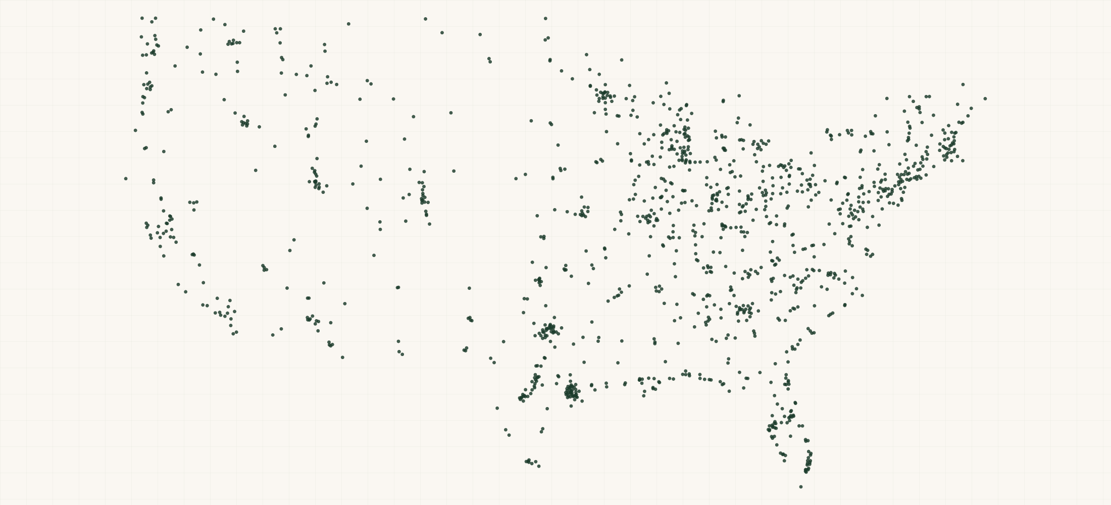 Map of where the SpiderWire Retailers are