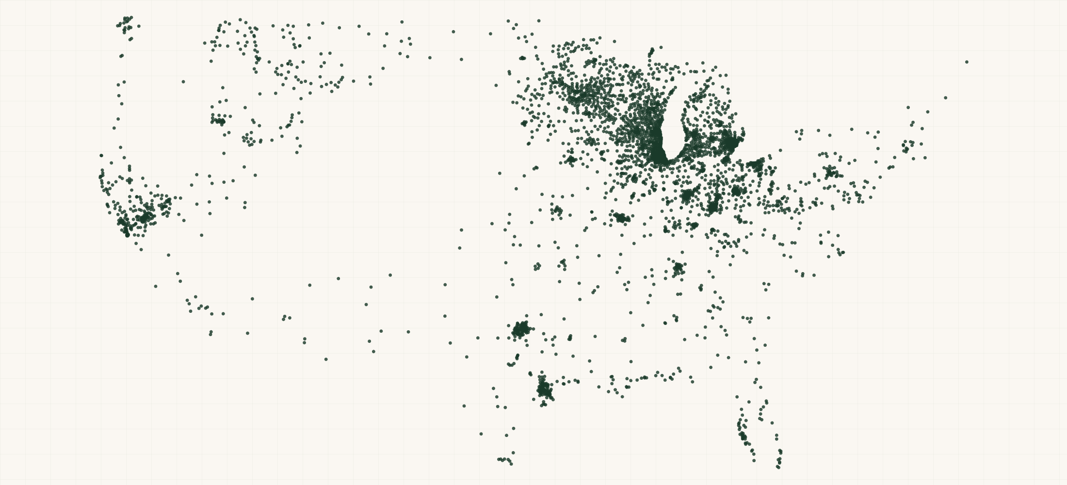 Map of where the Sprecher Retailers are