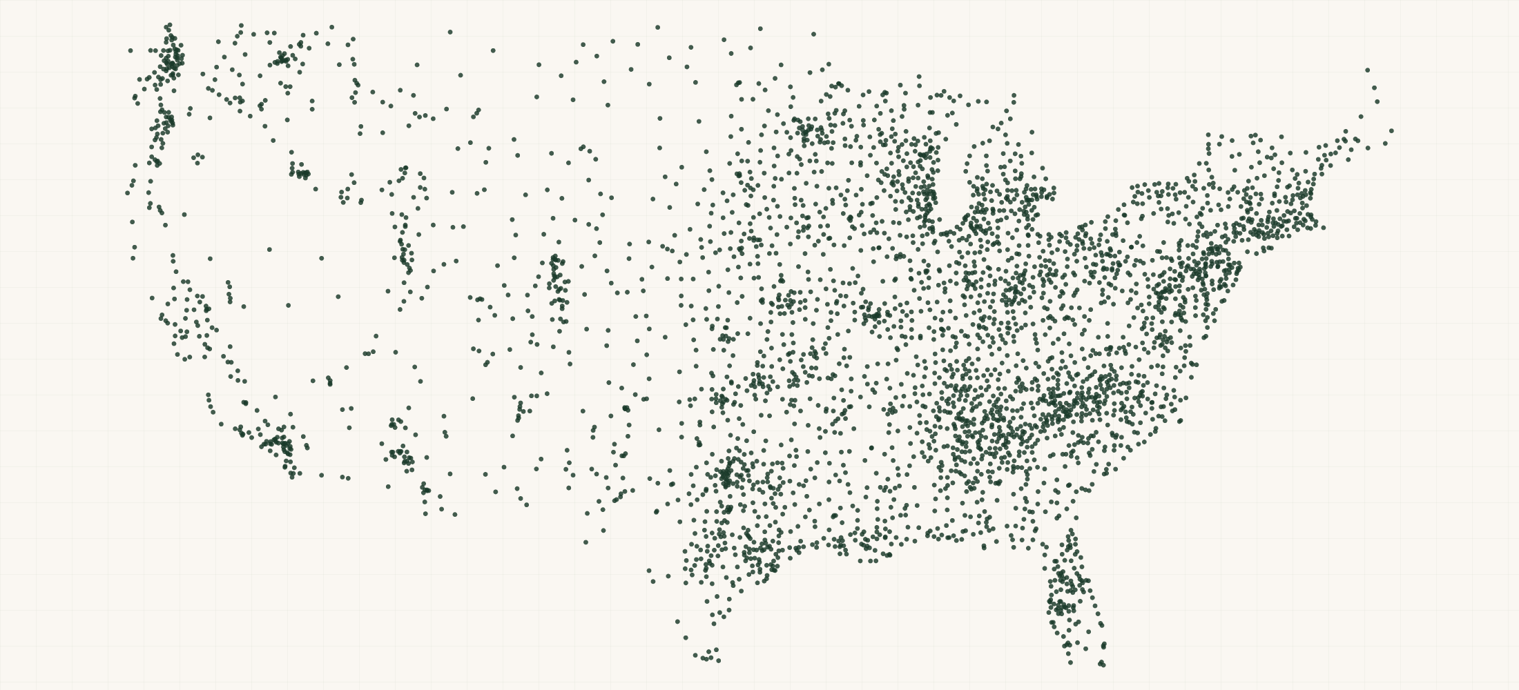 Map of where the Standlee Premium Western Forage Retailers are