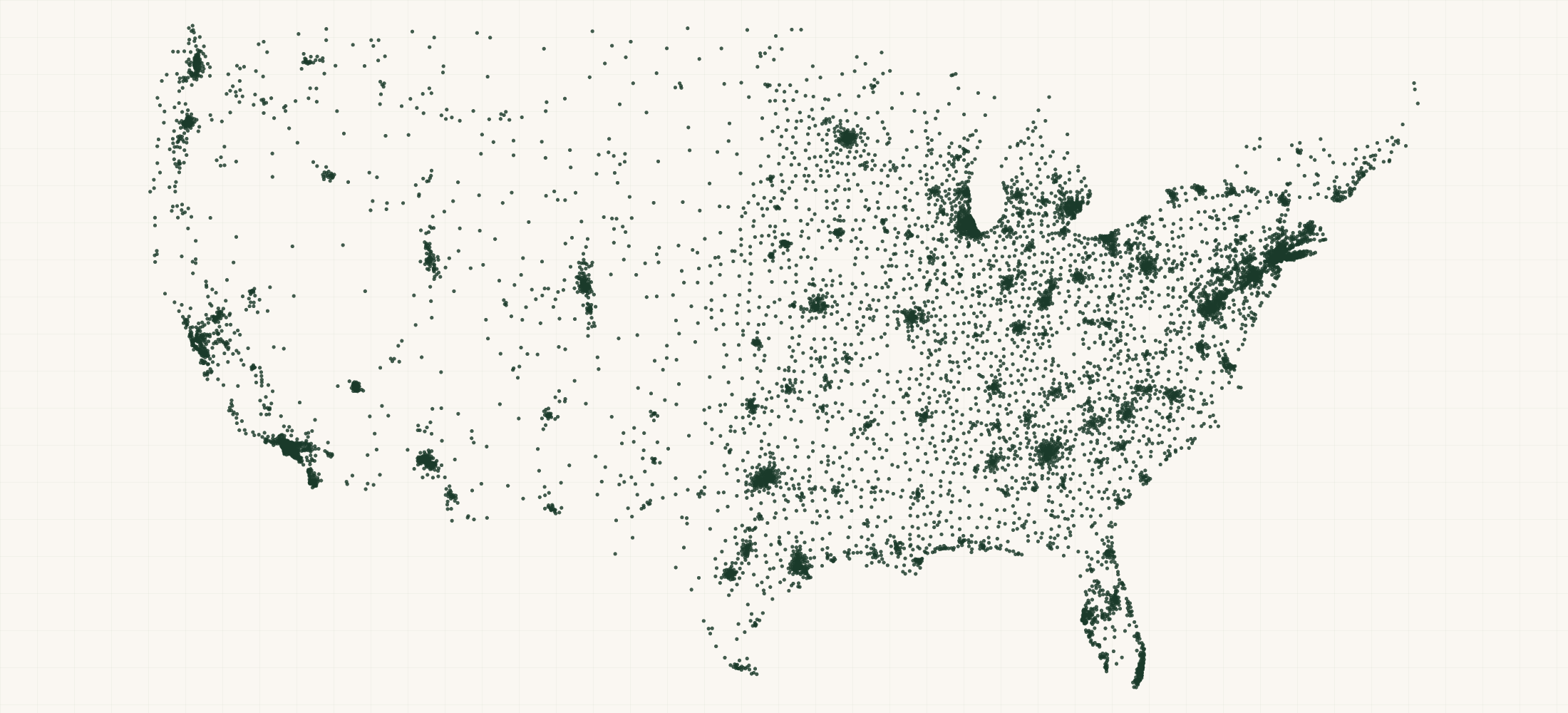 Map of where the State Farm Locations are
