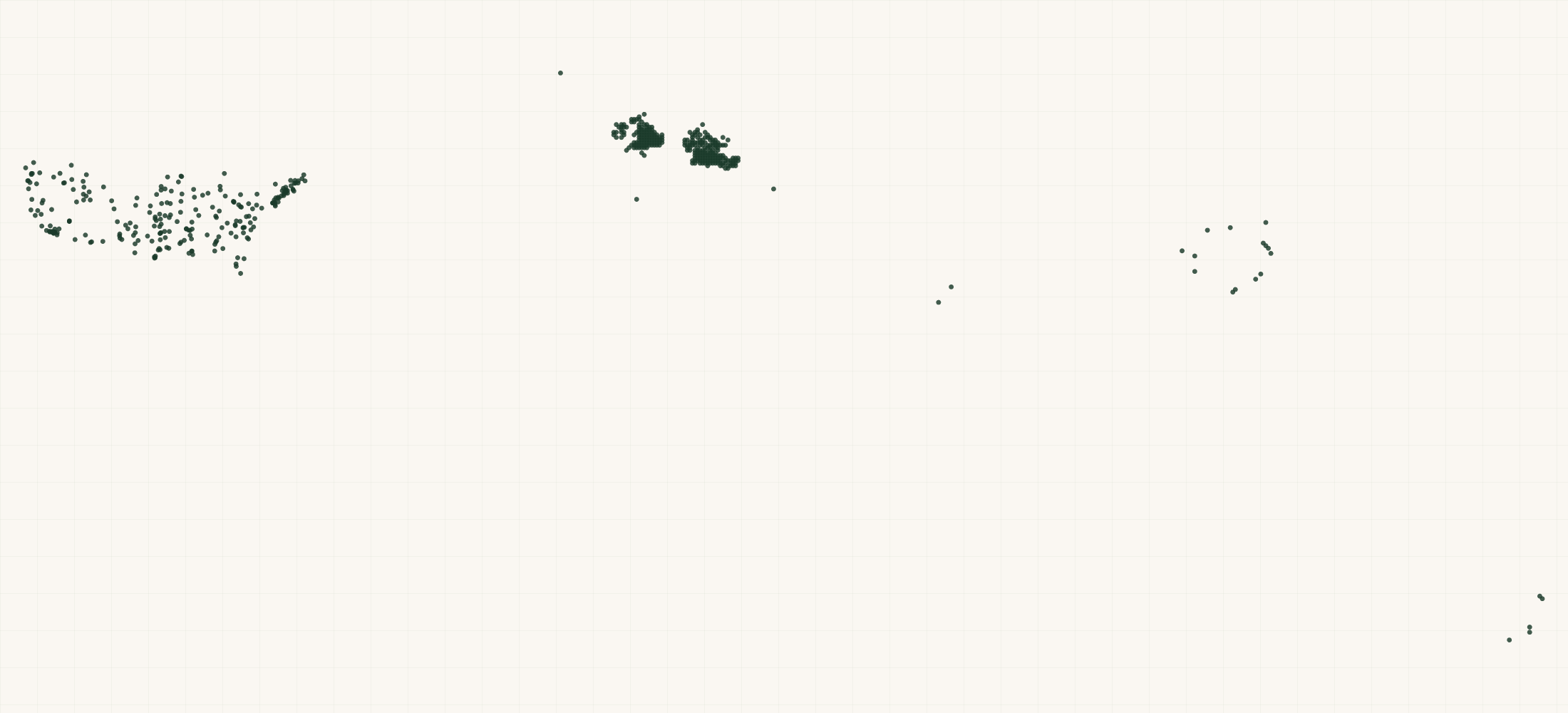 Map of where the Steens Honey Retailers are
