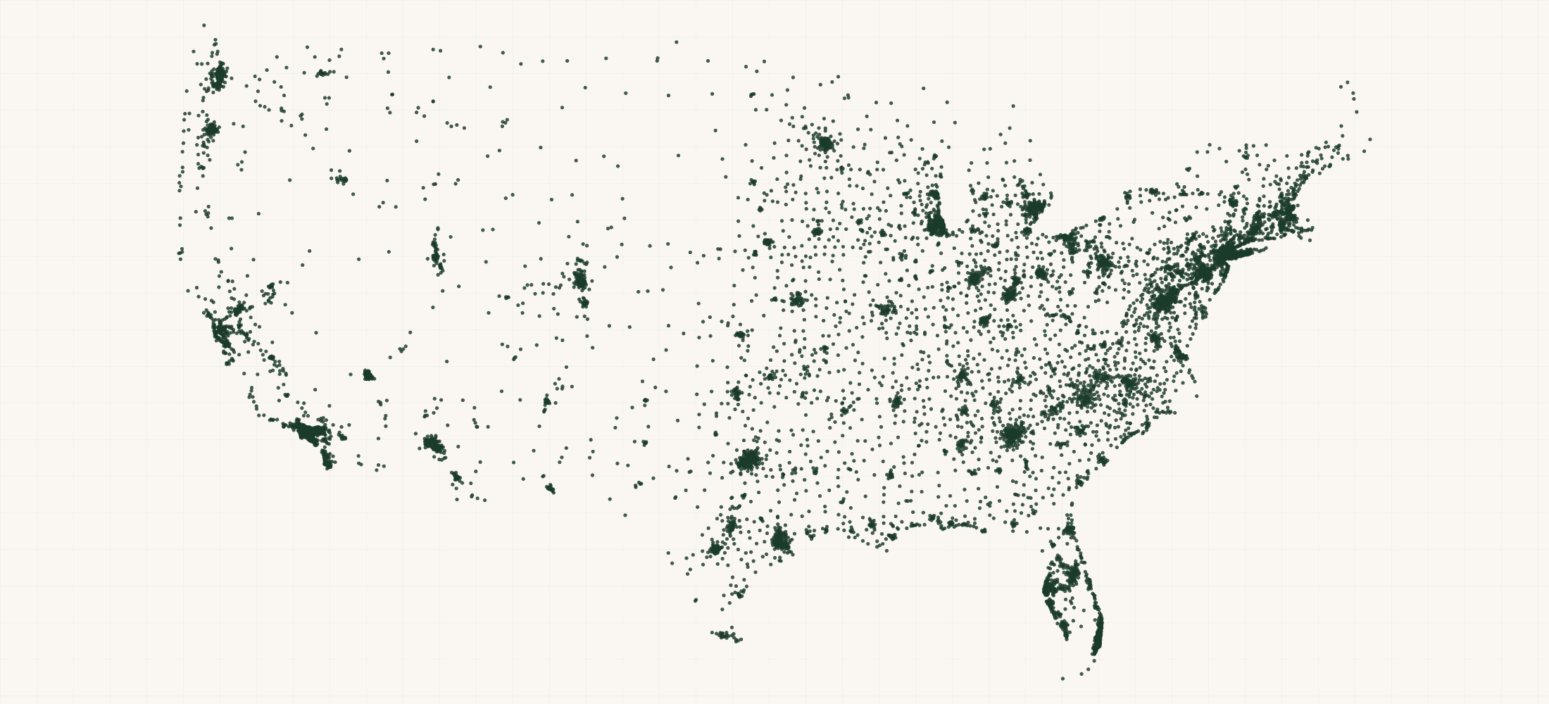 Map of where the Stores Carrying Vital Farms are