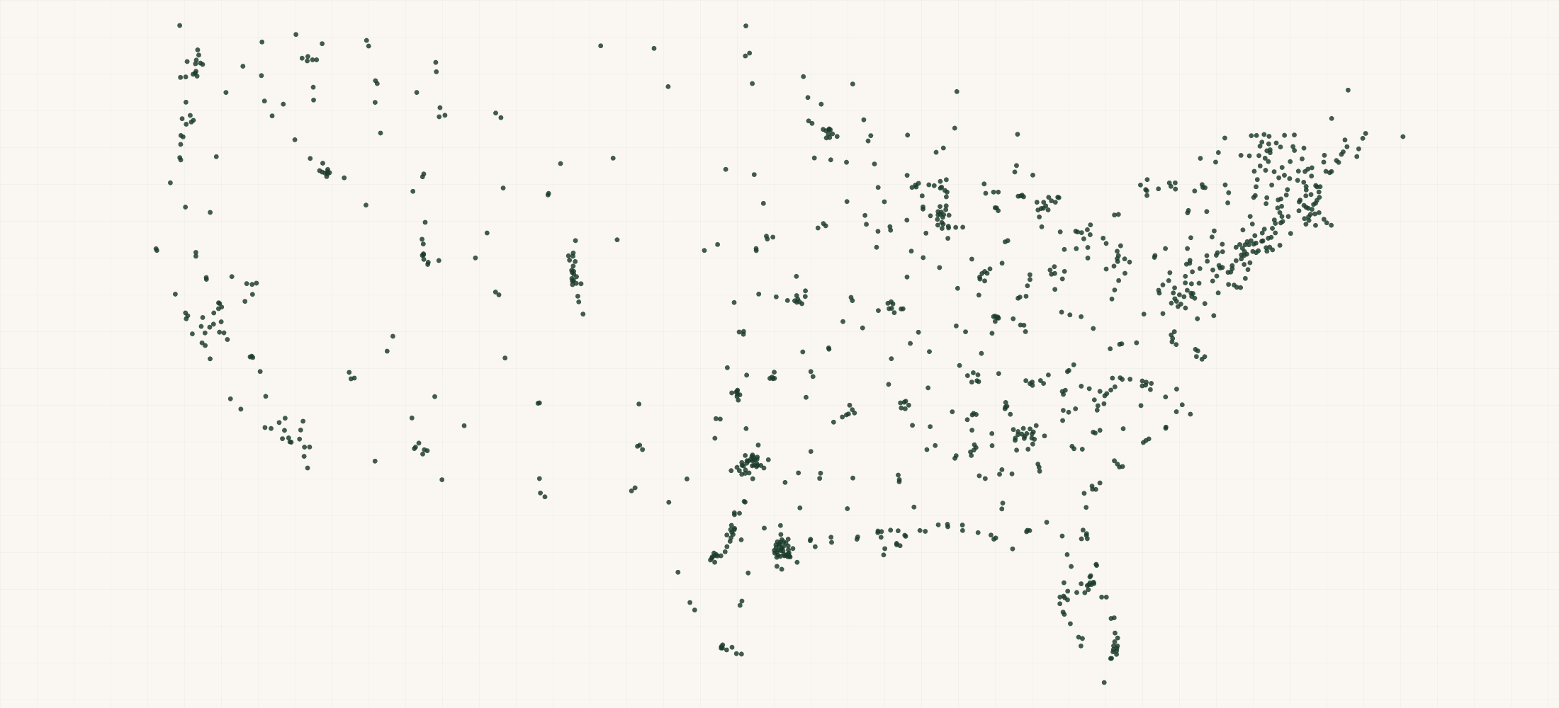 Map of where the Strike King Retailers are