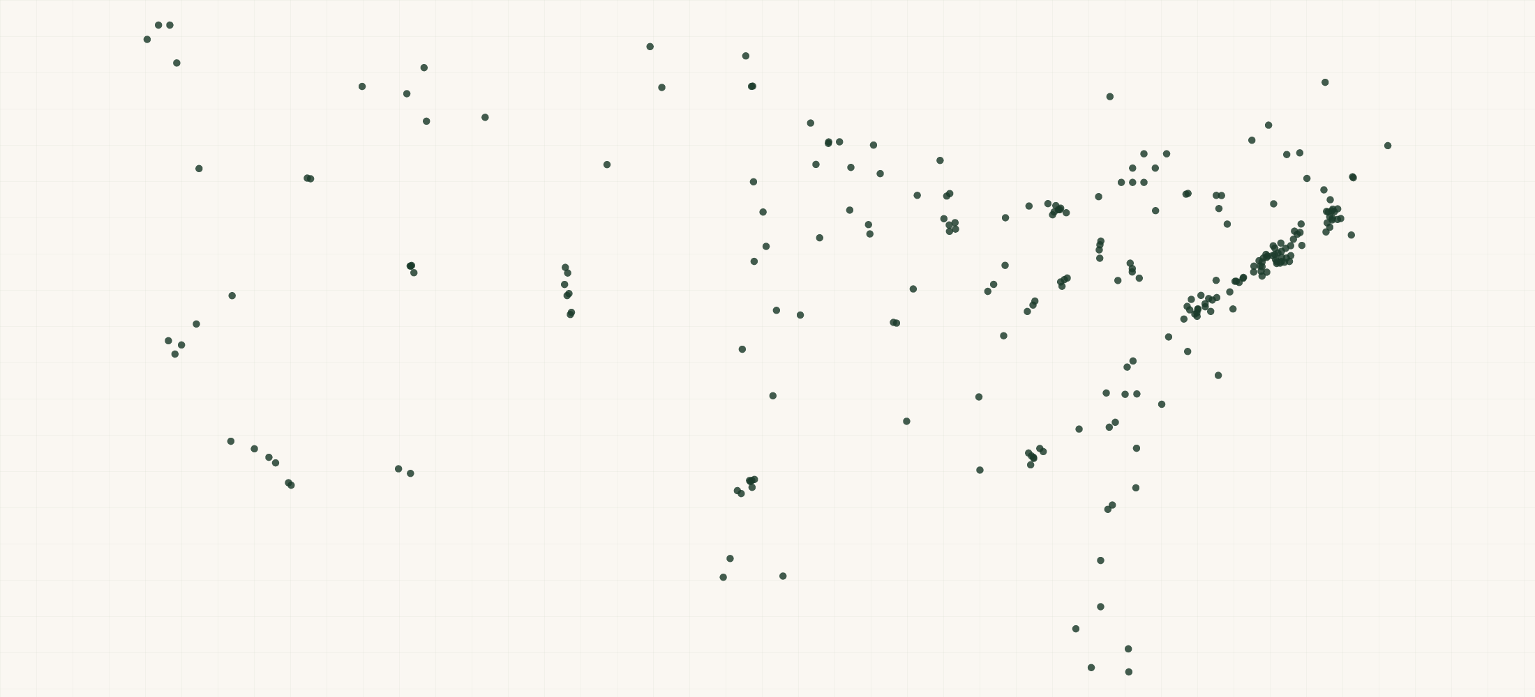 Map of where the StringKing Retailers are