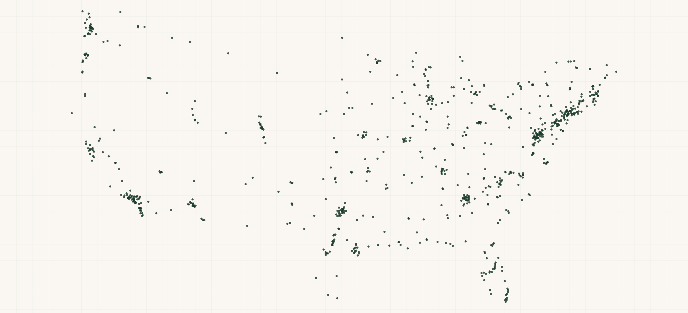 Map of where the Strings & Instrument Accessories Brand Retailers are