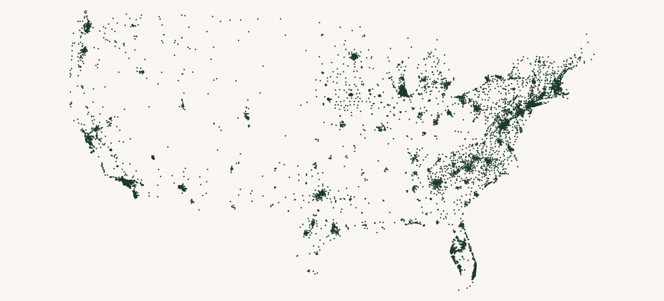 Map of where the Stur Retailers are