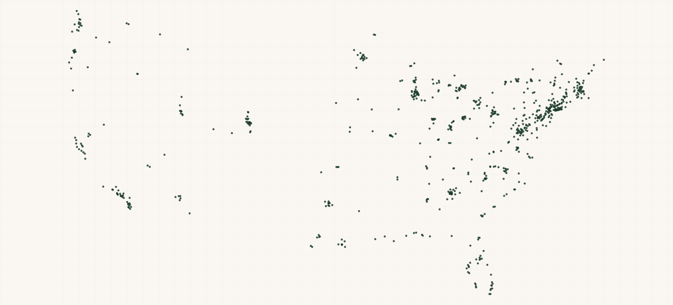 Map of where the STX Retailers are