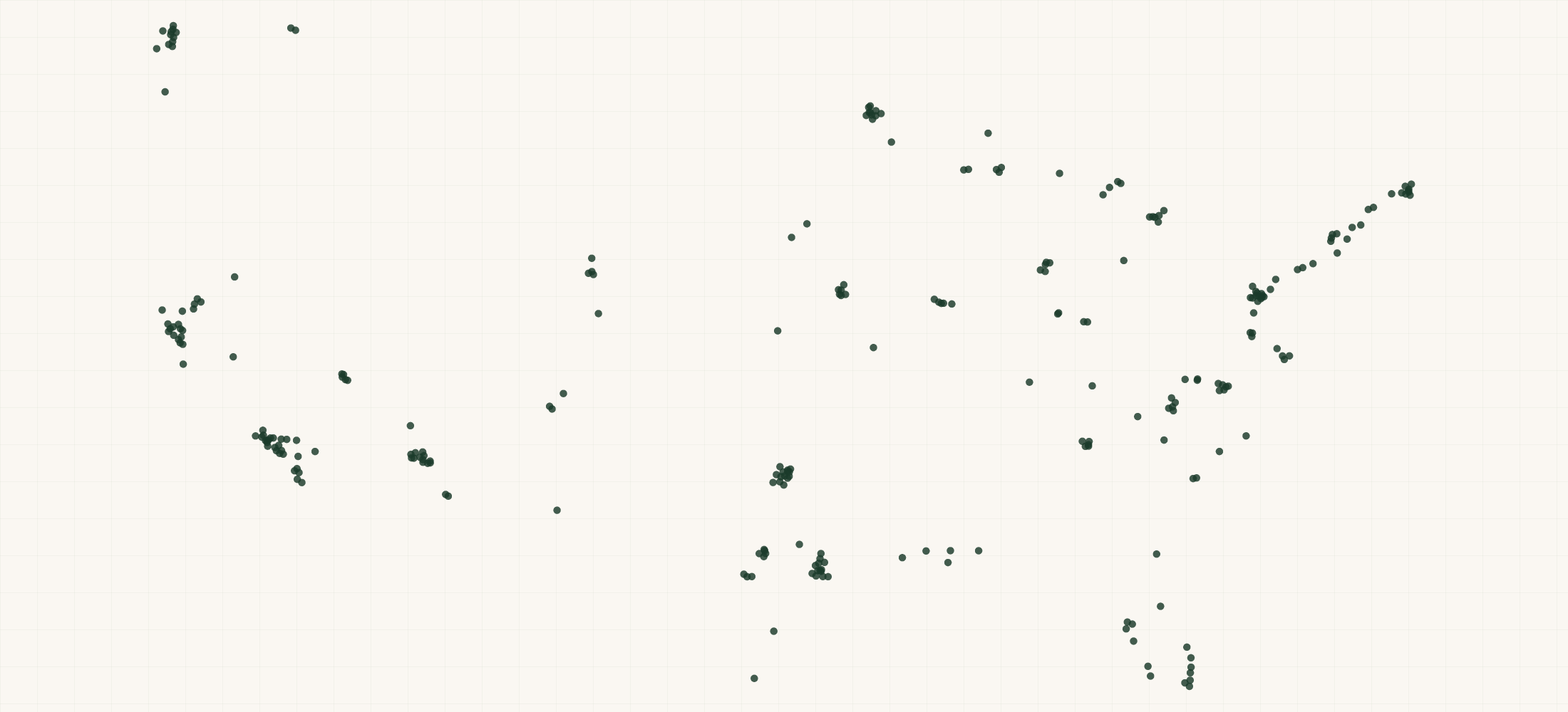 Map of where the Suavecito Tequila Retailers are