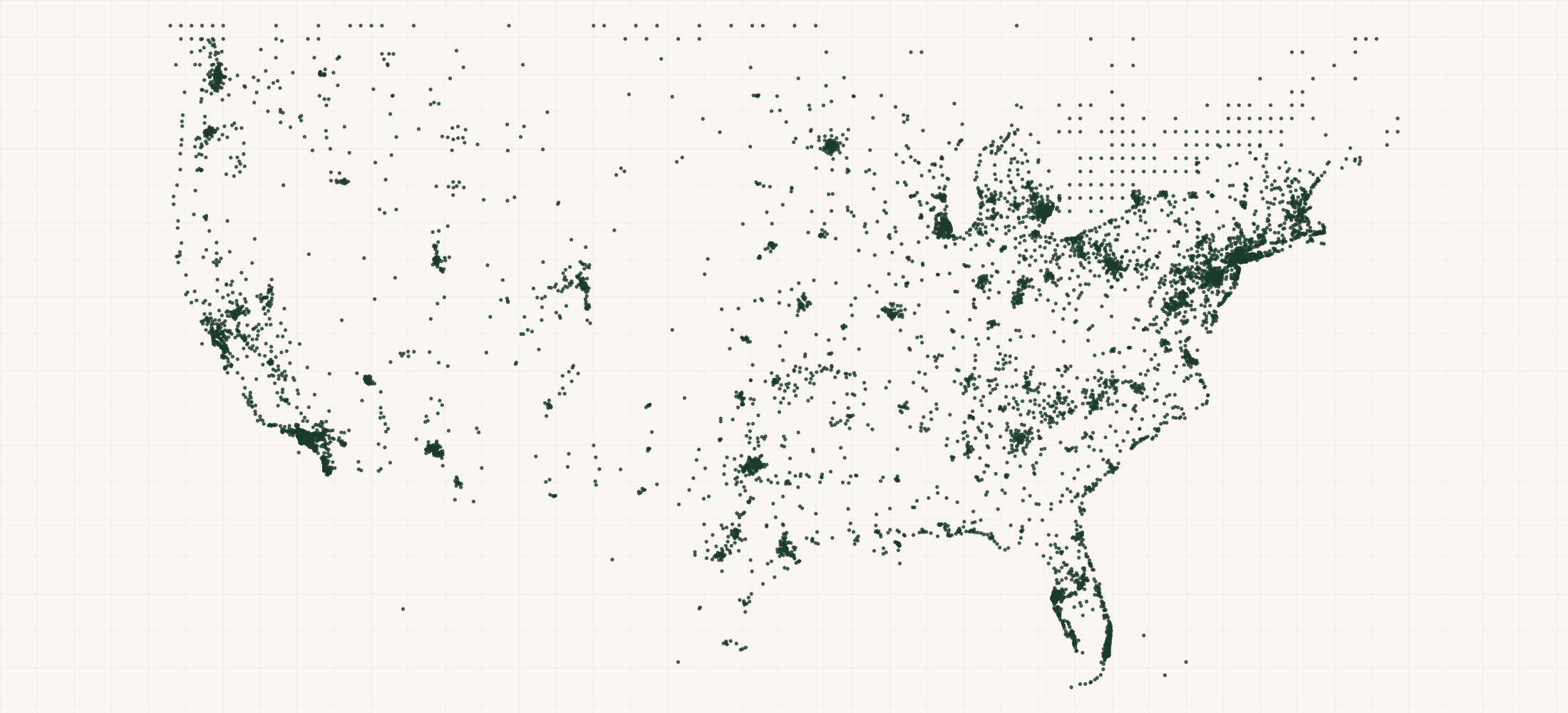 Map of where the Sun Bum Retailers are