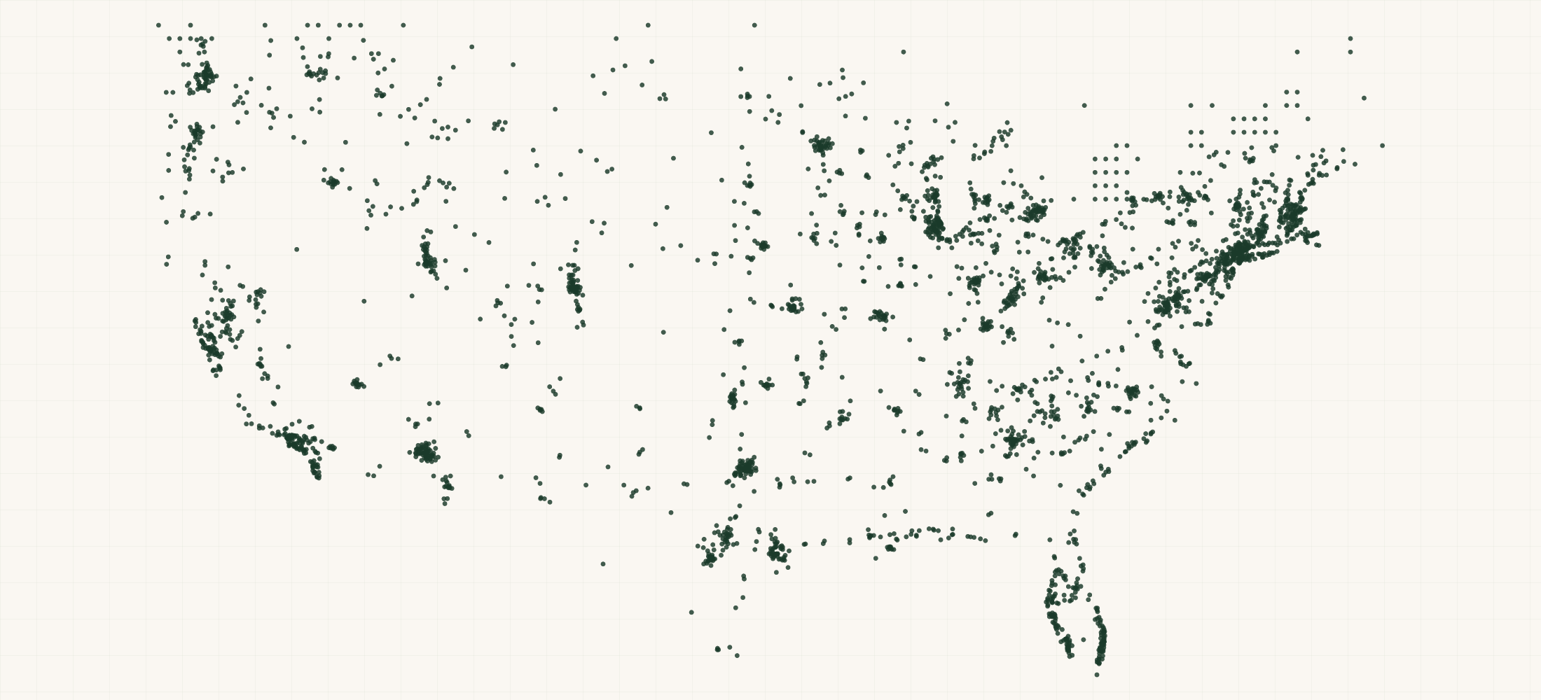 Map of where the Sun Mountain Retailers are