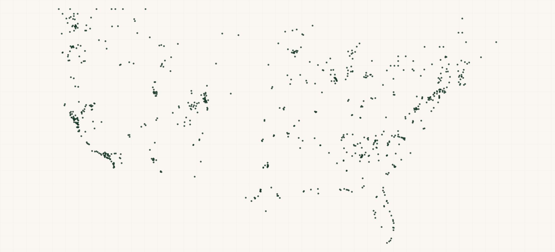 Map of where the Sunski Retailers are