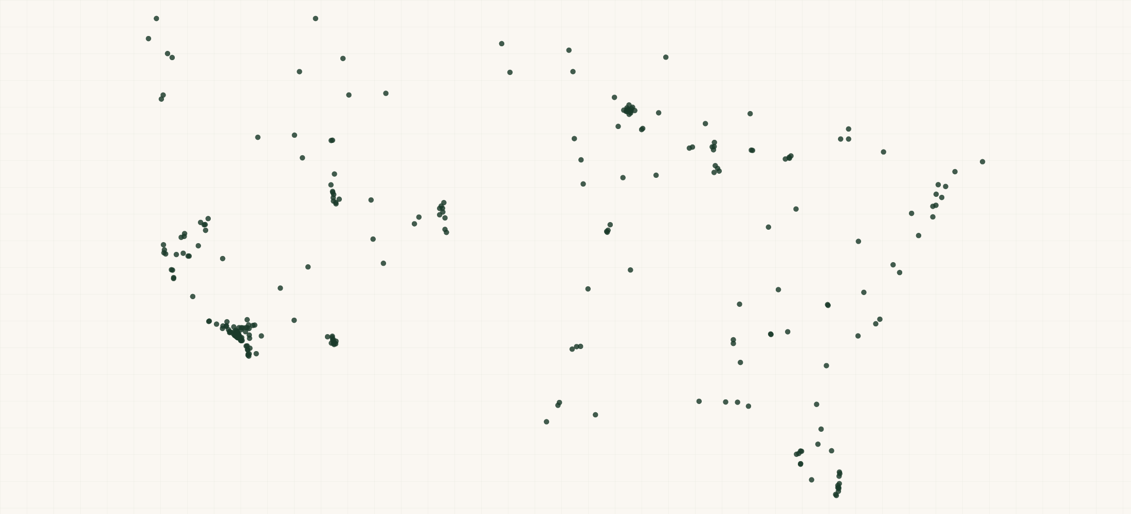 Map of where the SUPER73 Retailers are