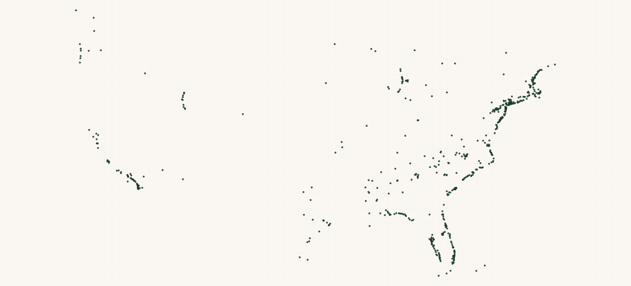 Map of where the Surfer Dudes Retailers are