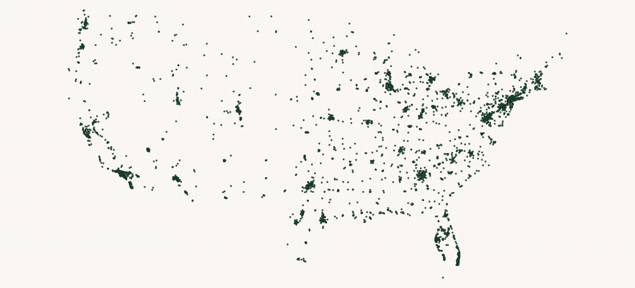 Map of where the US Ambulatory Surgery Centers are