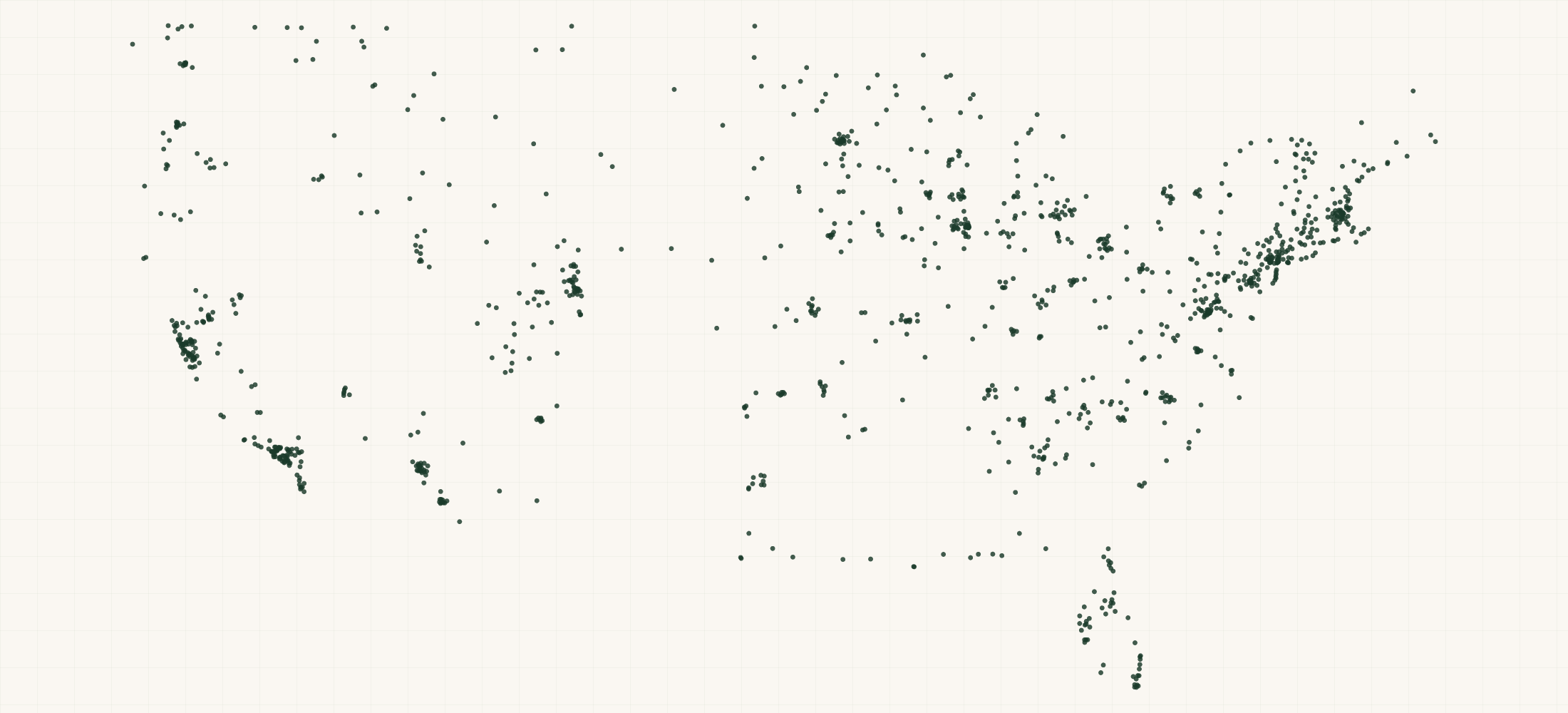 Map of where the Surly Bikes Retailers are