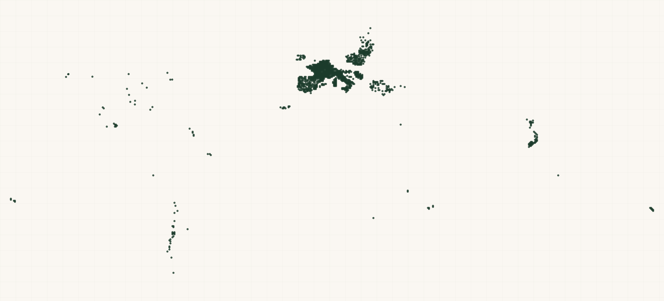 Map of where the SVR México Retailers are