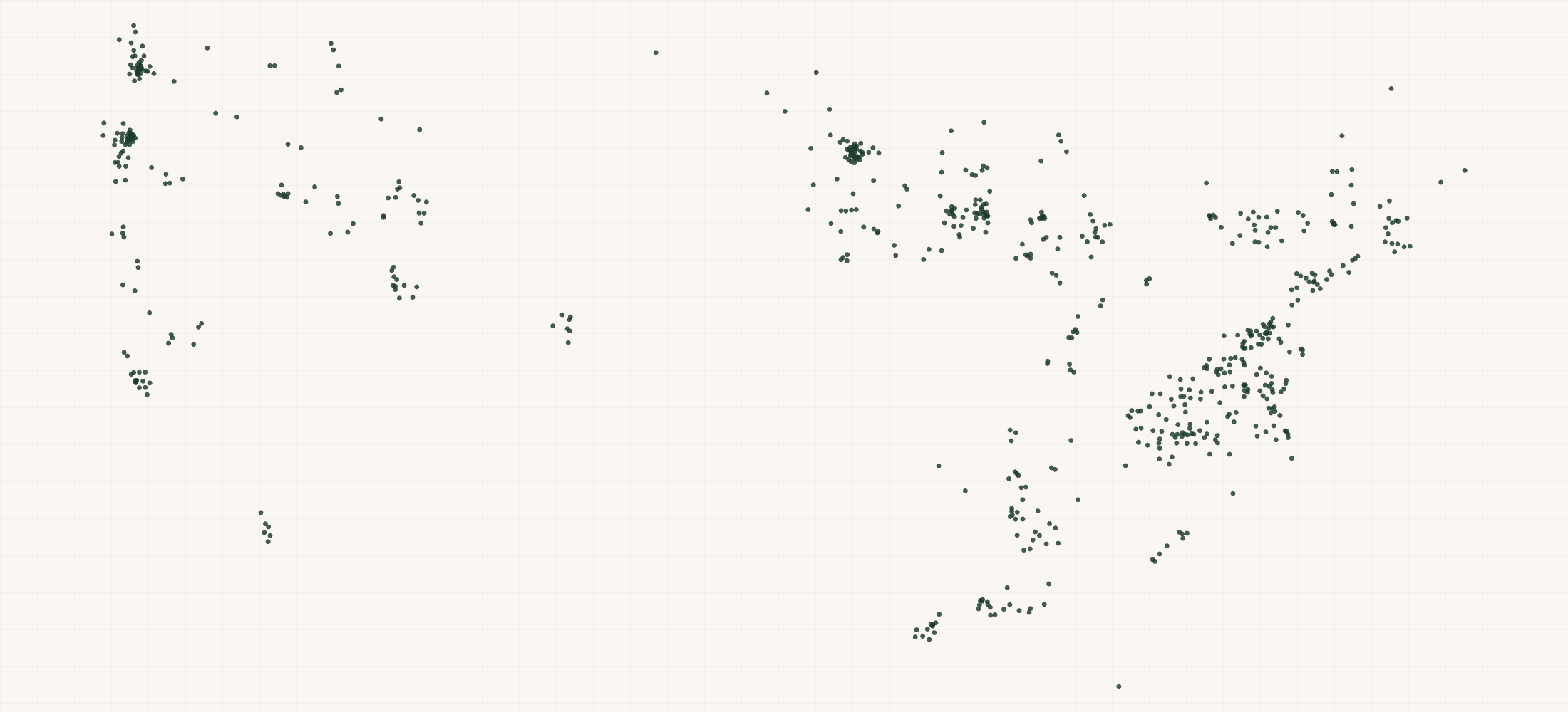 Map of where the Sylvanix Retailers are