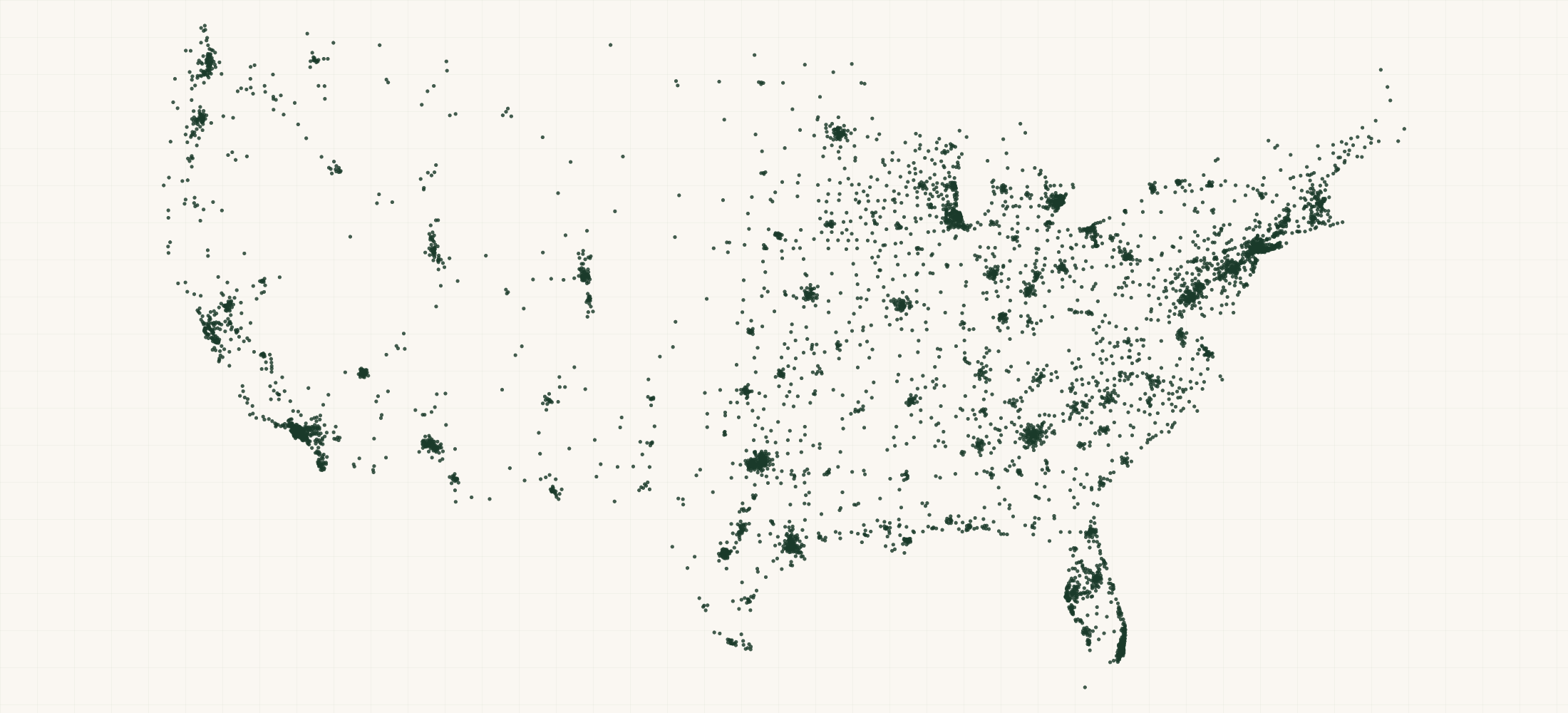 Map of where the T-Mobile Locations are