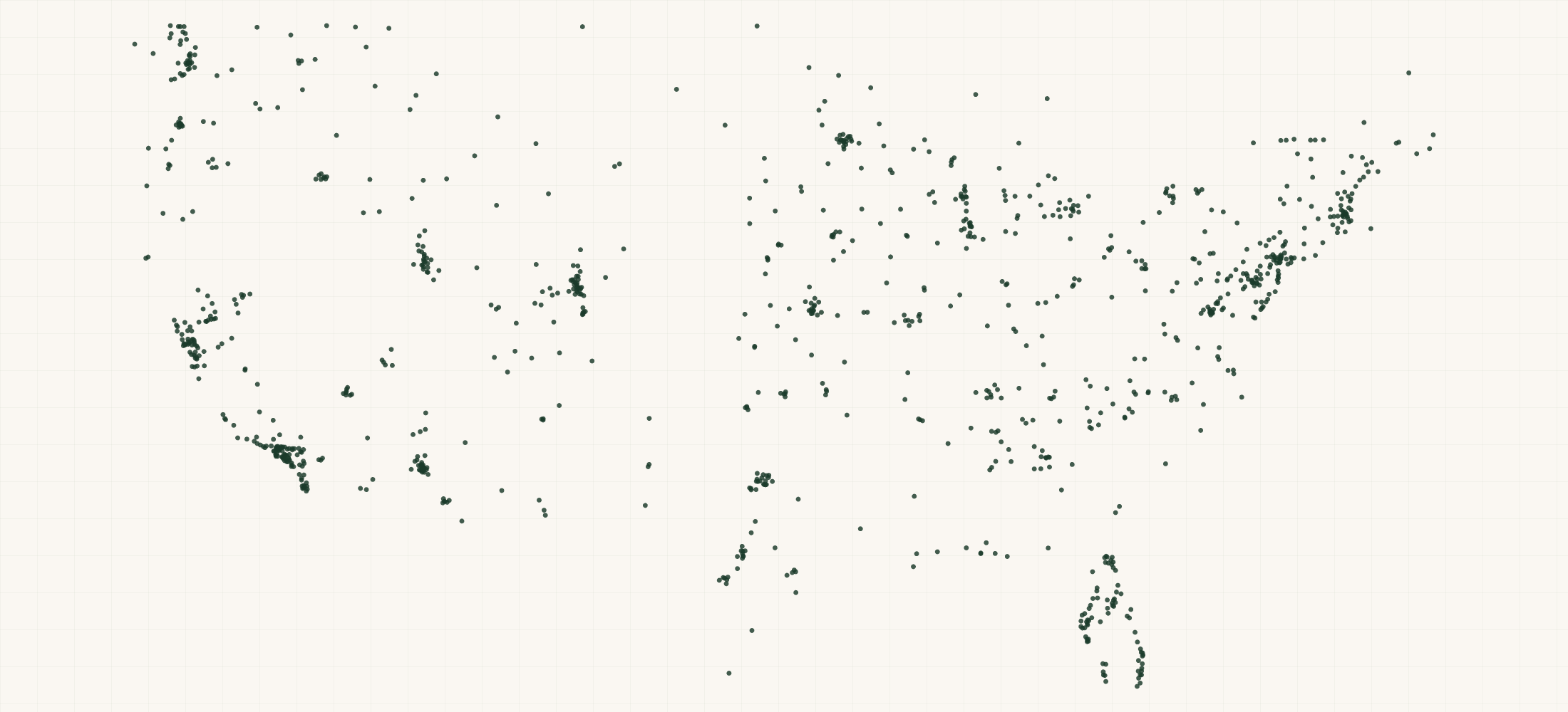 Map of where the Tannus Retailers are