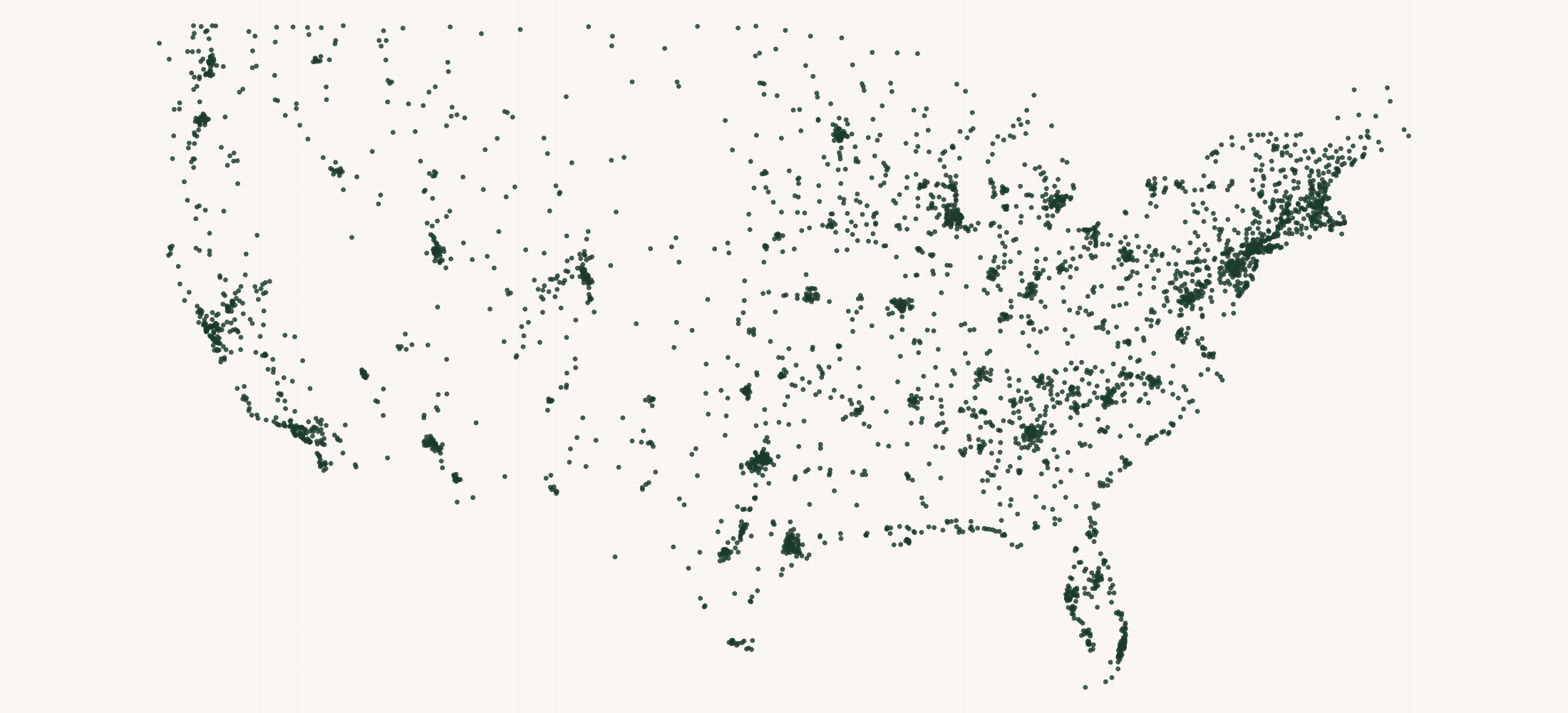 Map of where the Teva Retailers are