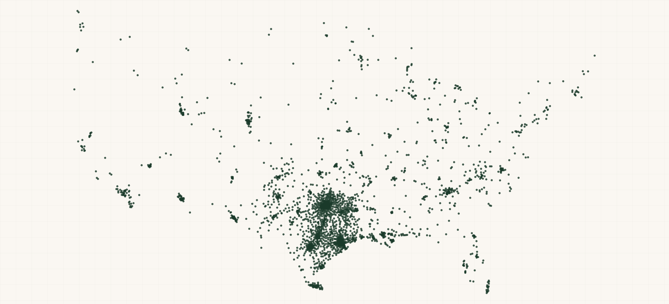 Map of where the Texas Licensed Electrical Contractors are