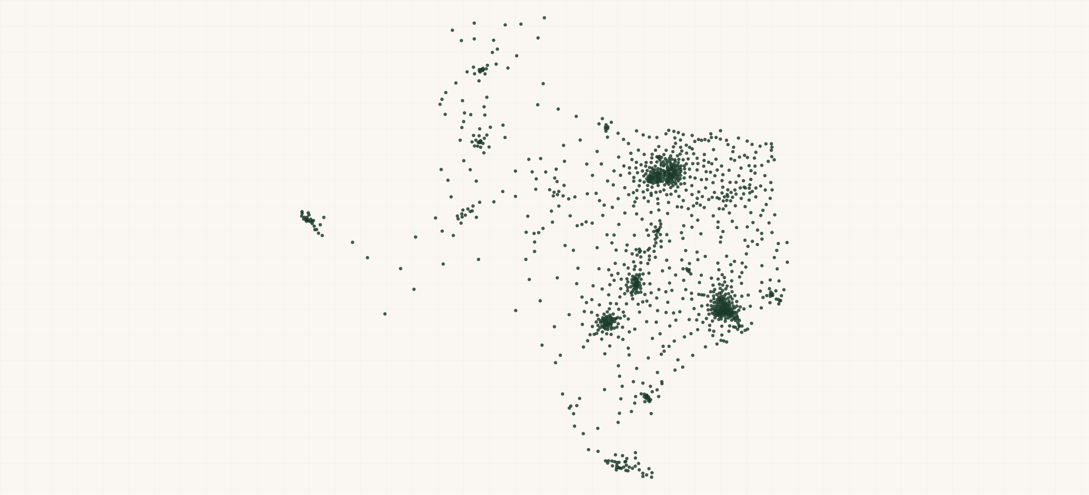 Map of where the Texas Licensed Motor Vehicle Dealers are