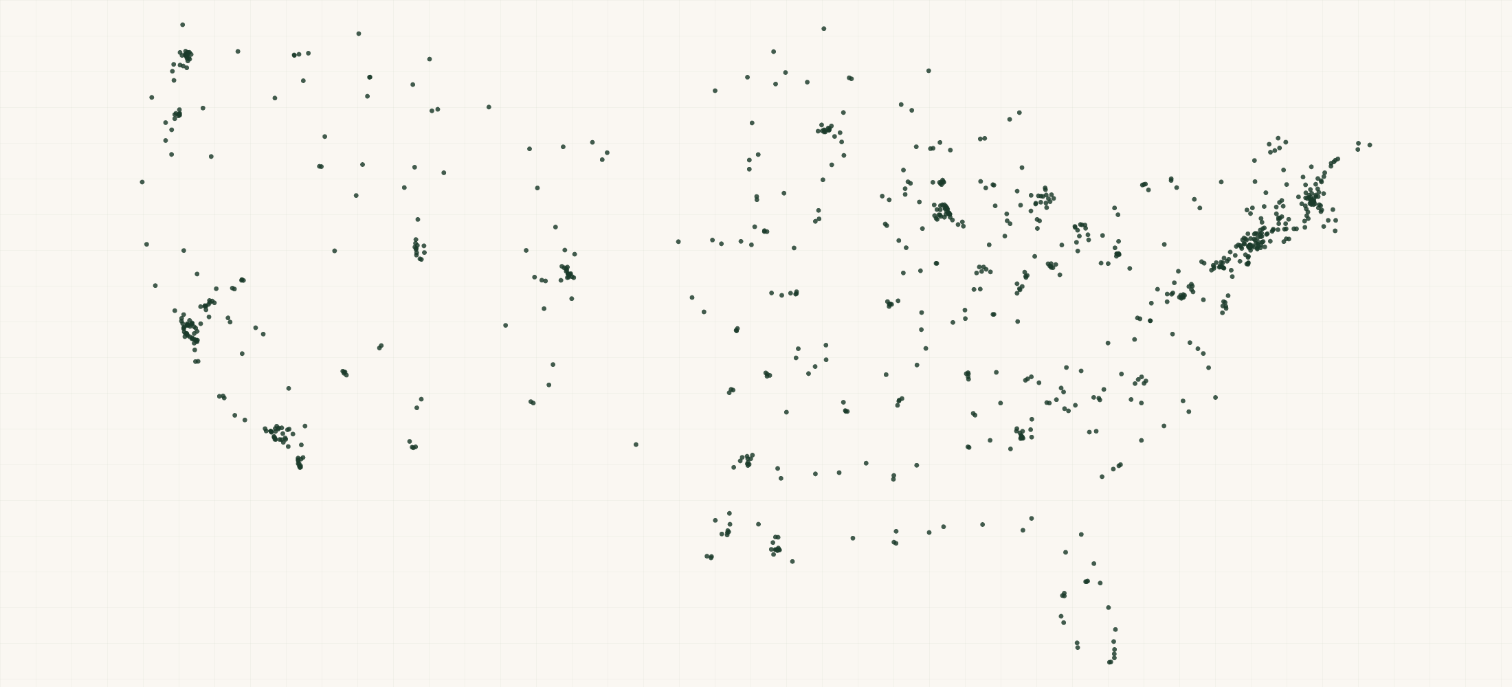 Map of where the Thames & Kosmos Retailers are