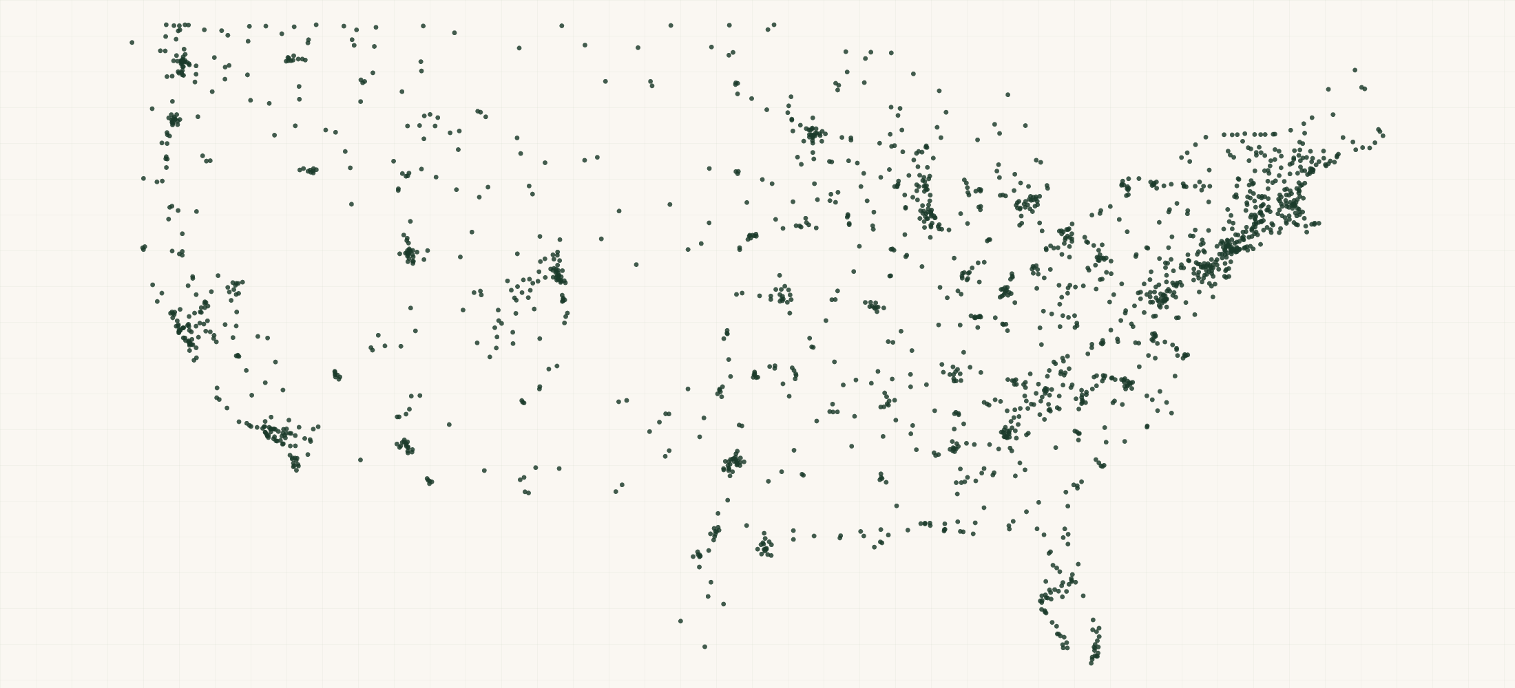 Map of where the Therm-a-Rest Retailers are