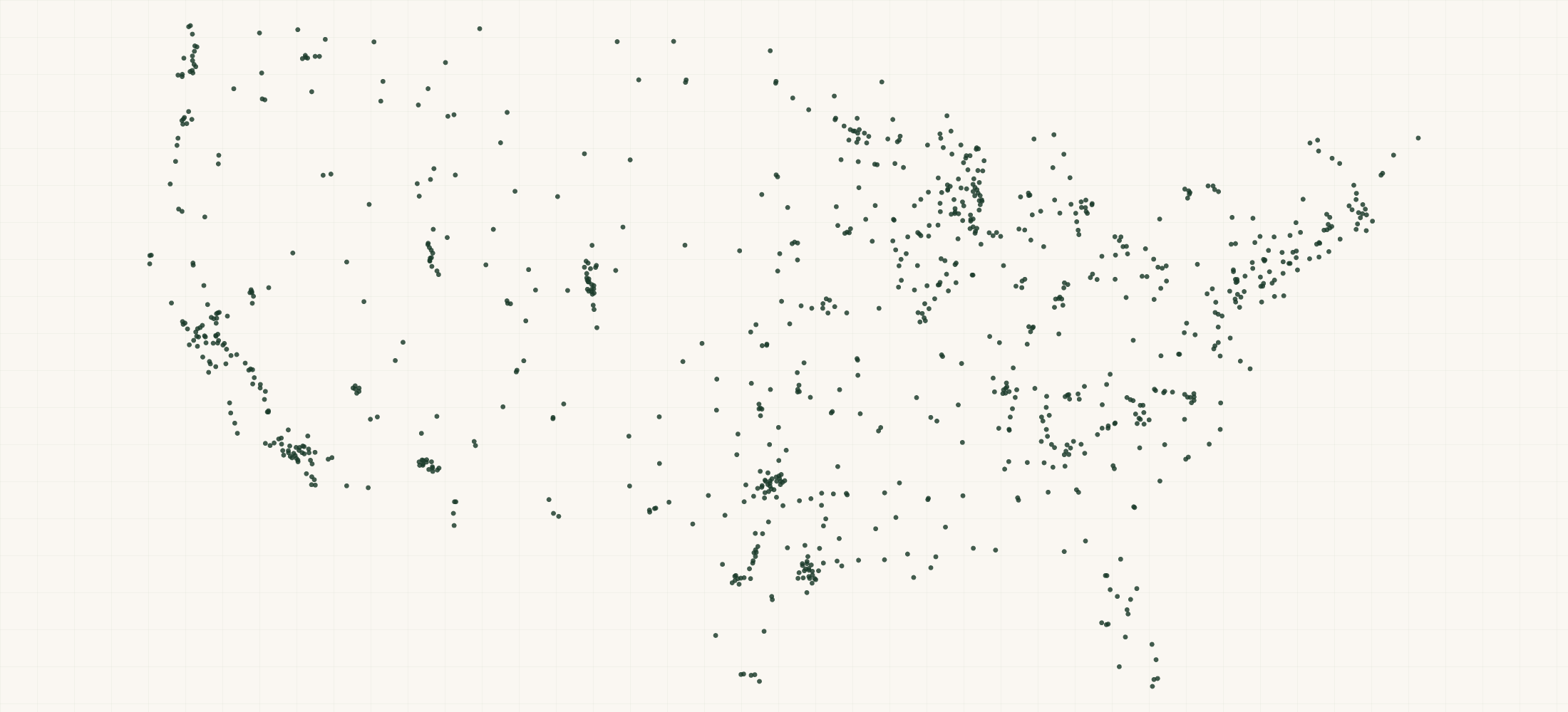 Map of where the Thorogood Workwear Retailers are