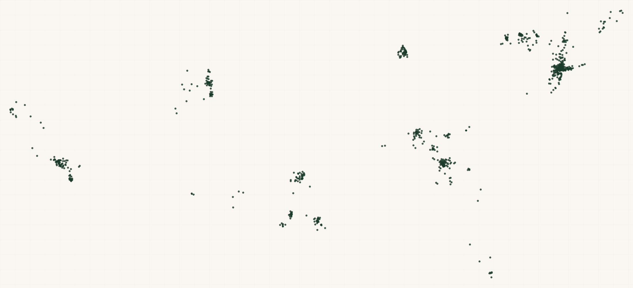 Map of where the Tierra de Ensueño Retailers are