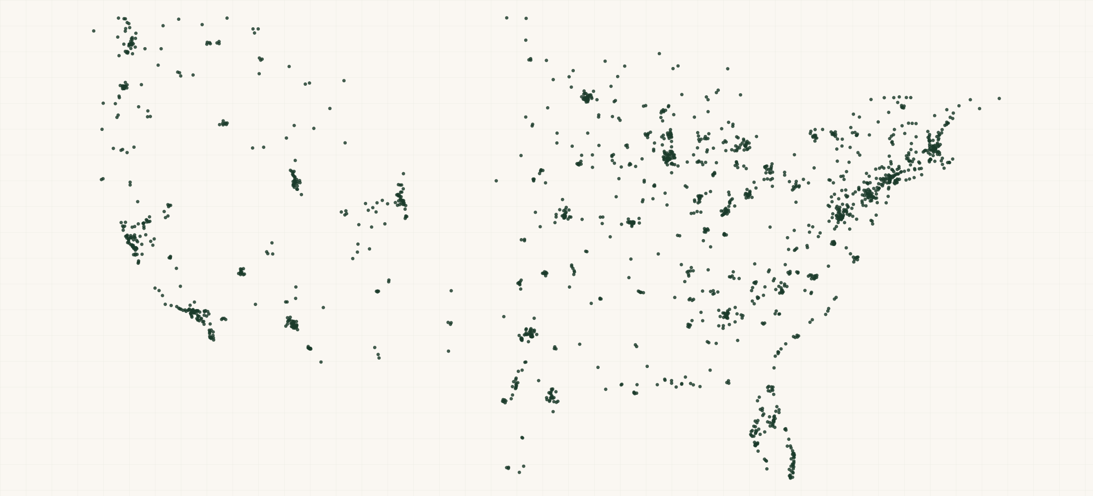 Map of where the Tifosi Retailers are