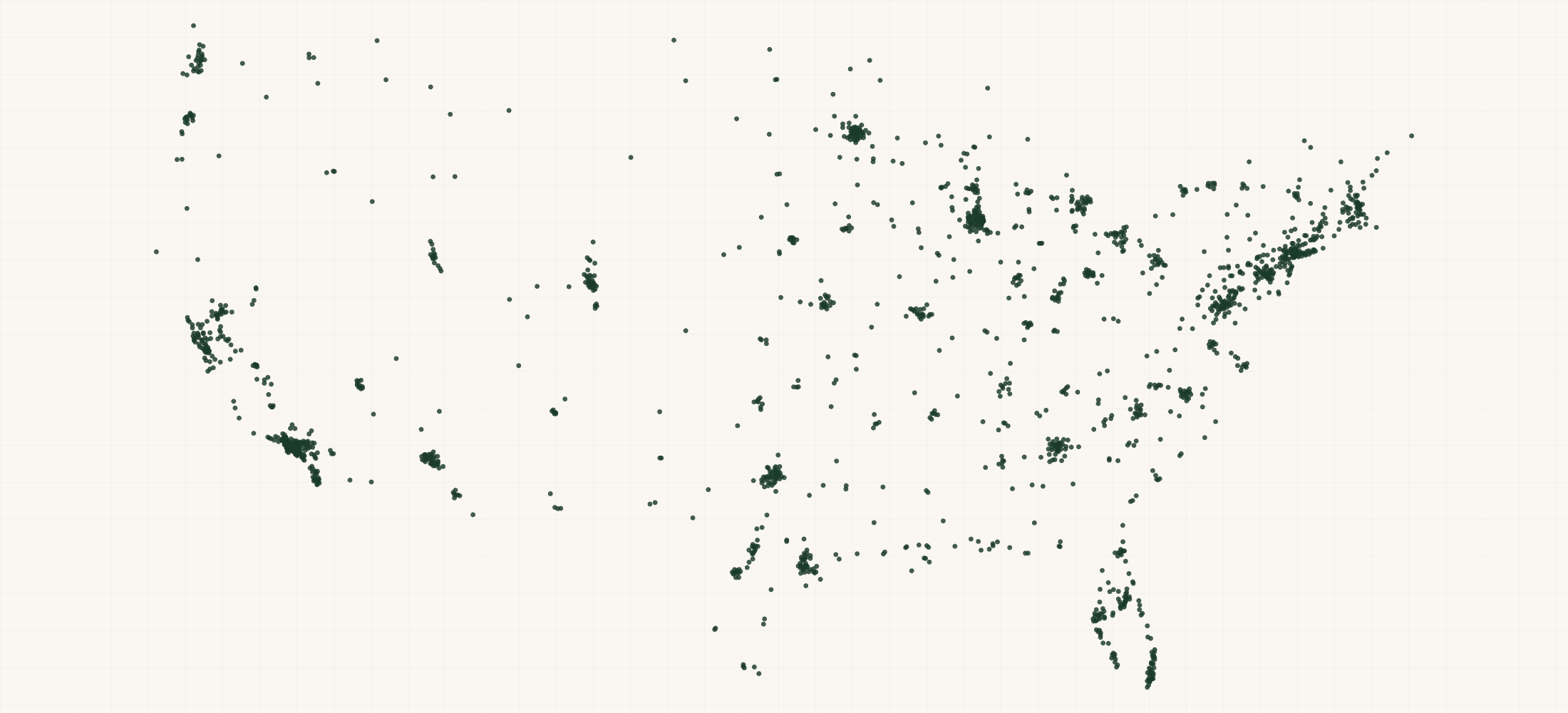 Map of where the Timeless Skin Care Retailers are