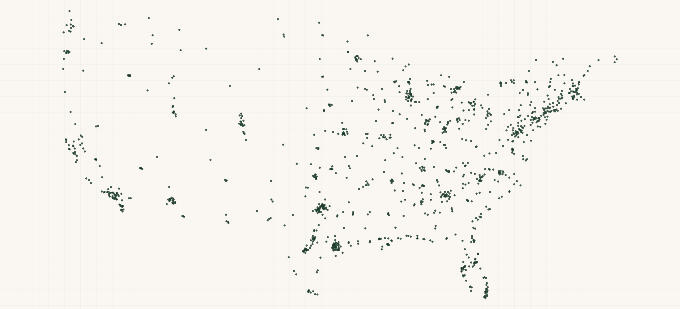Map of where the Titleist Retailers are