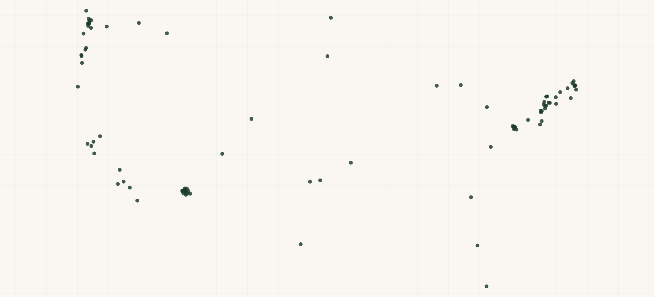 Map of where the Tornados Retailers are