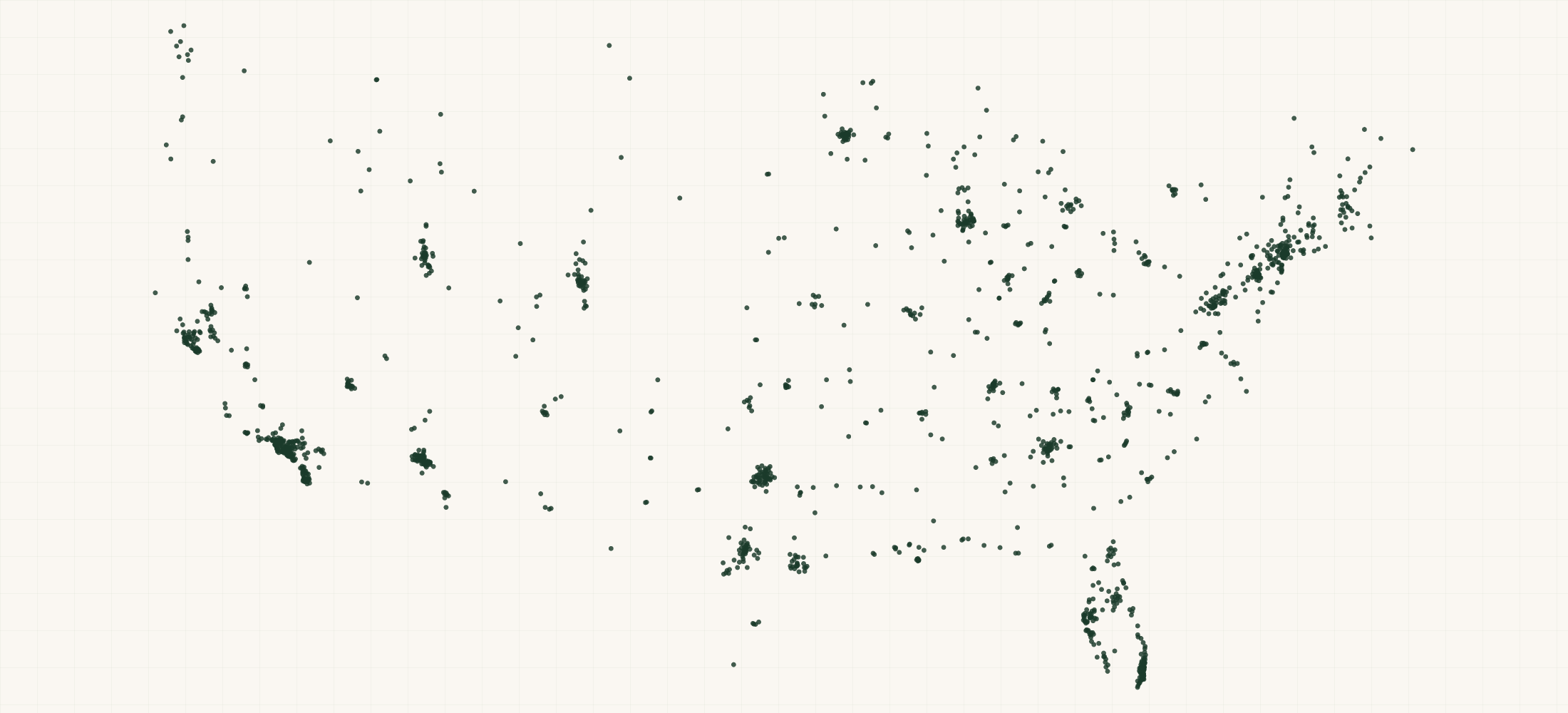 Map of where the Toto Foods Retailers are