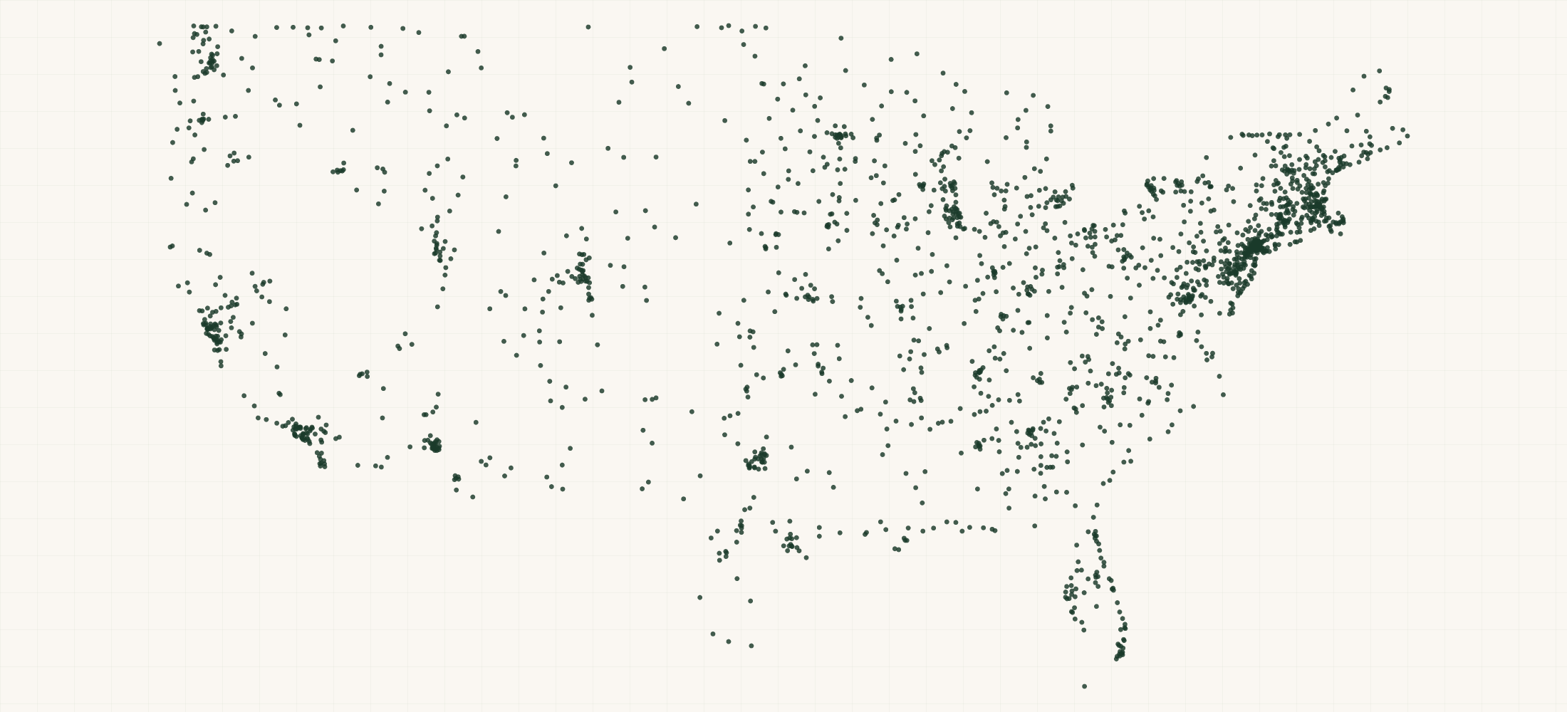Map of where the Trek Retailers are