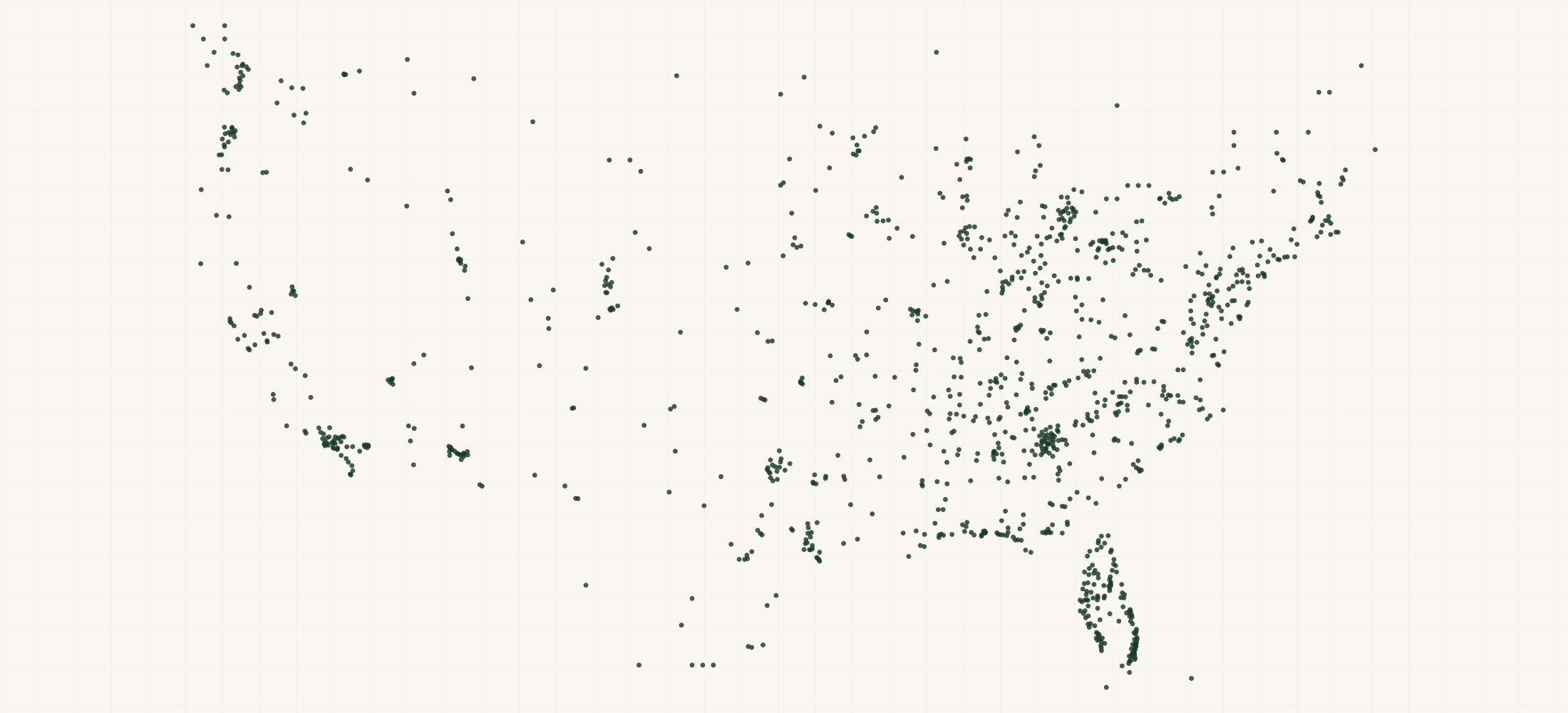 Map of where the Trojan Battery Retailers are