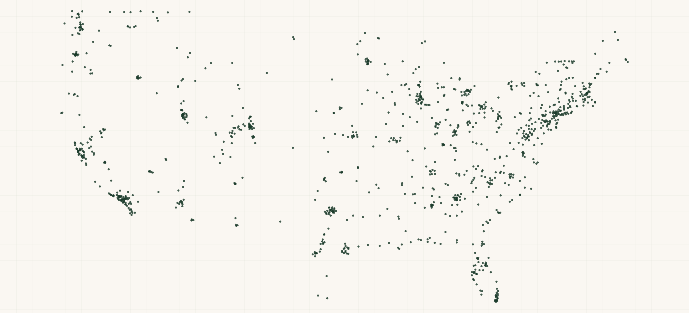 Map of where the Troy Lee Designs Retailers are