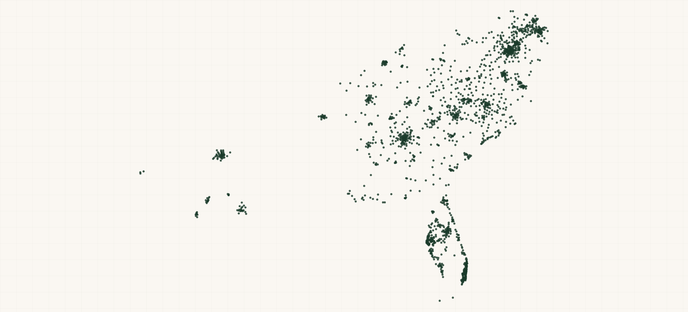 Map of where the Truist Bank Branches are