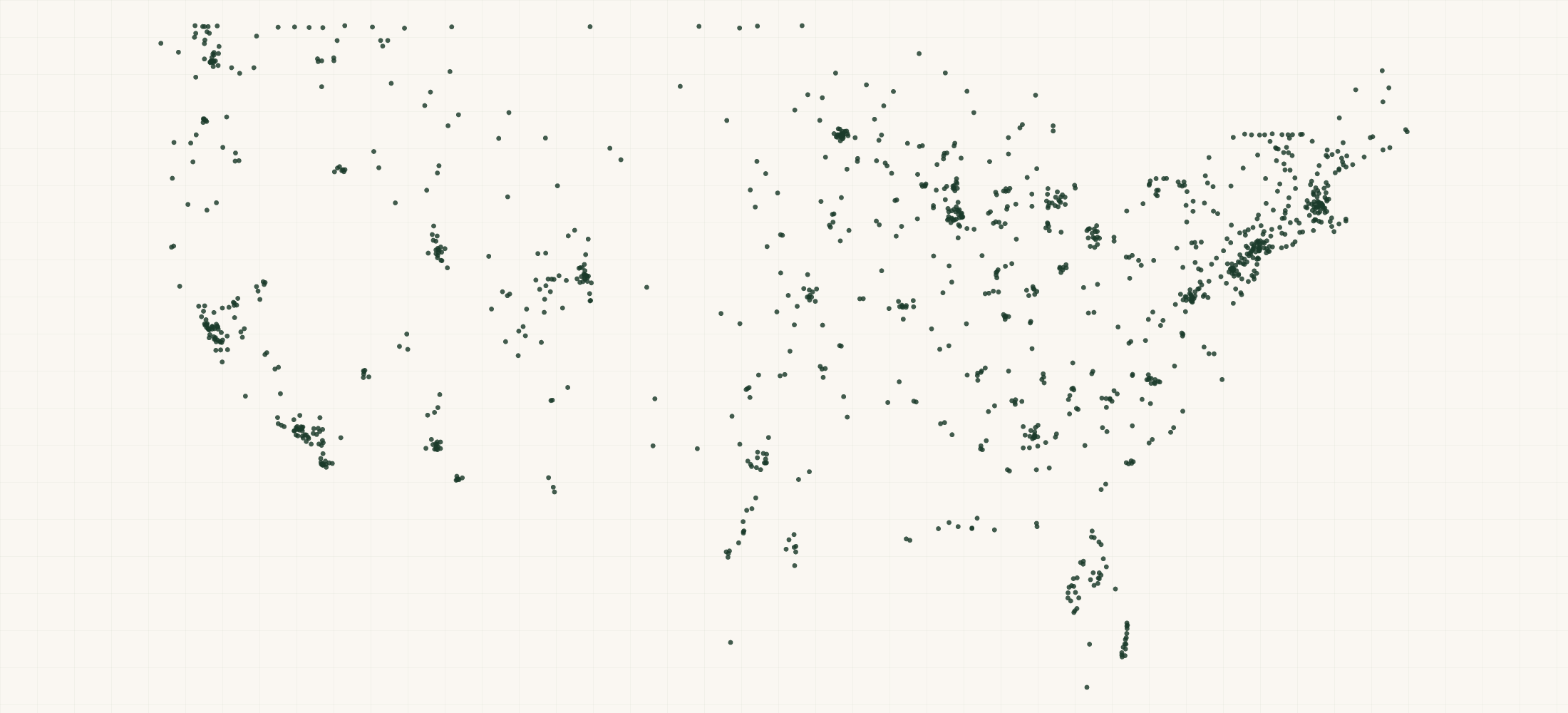 Map of where the TruVativ Retailers are