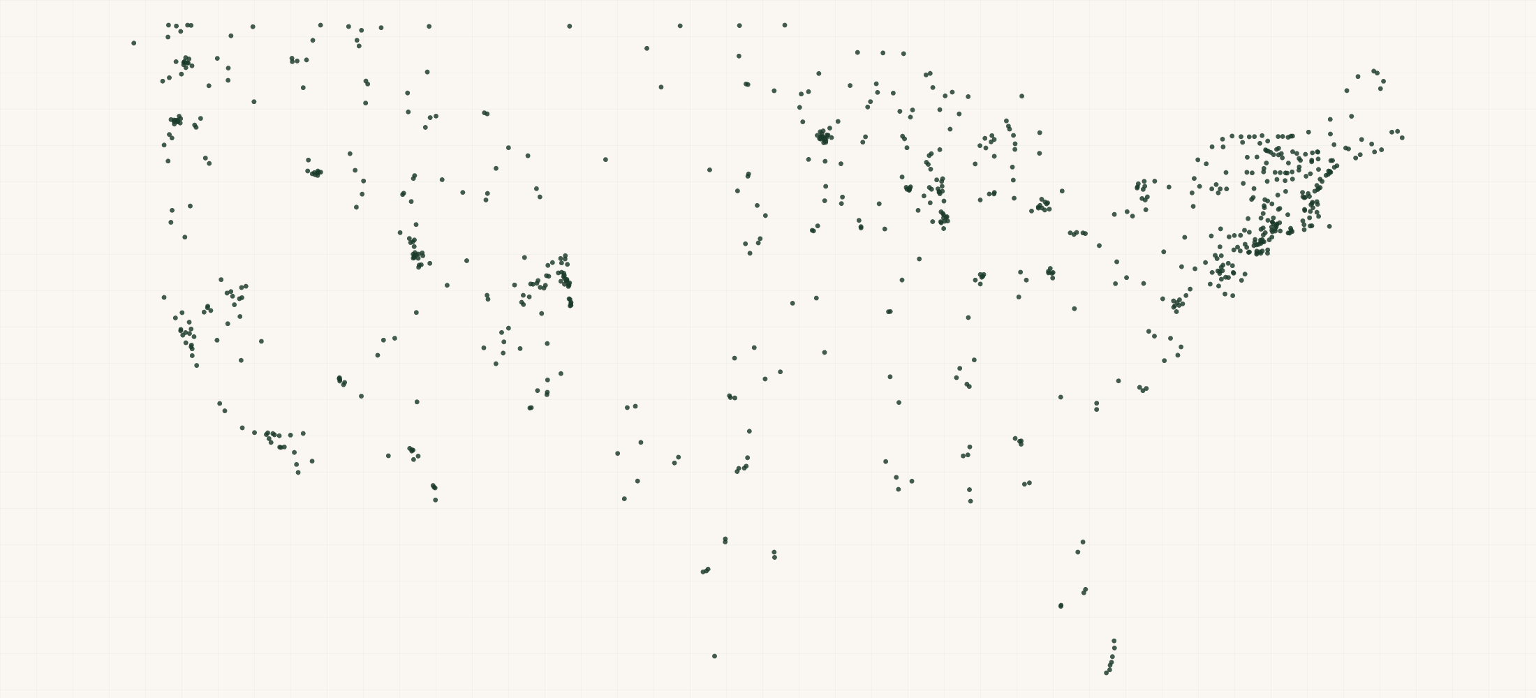 Map of where the Tubbs Snowshoes Retailers are
