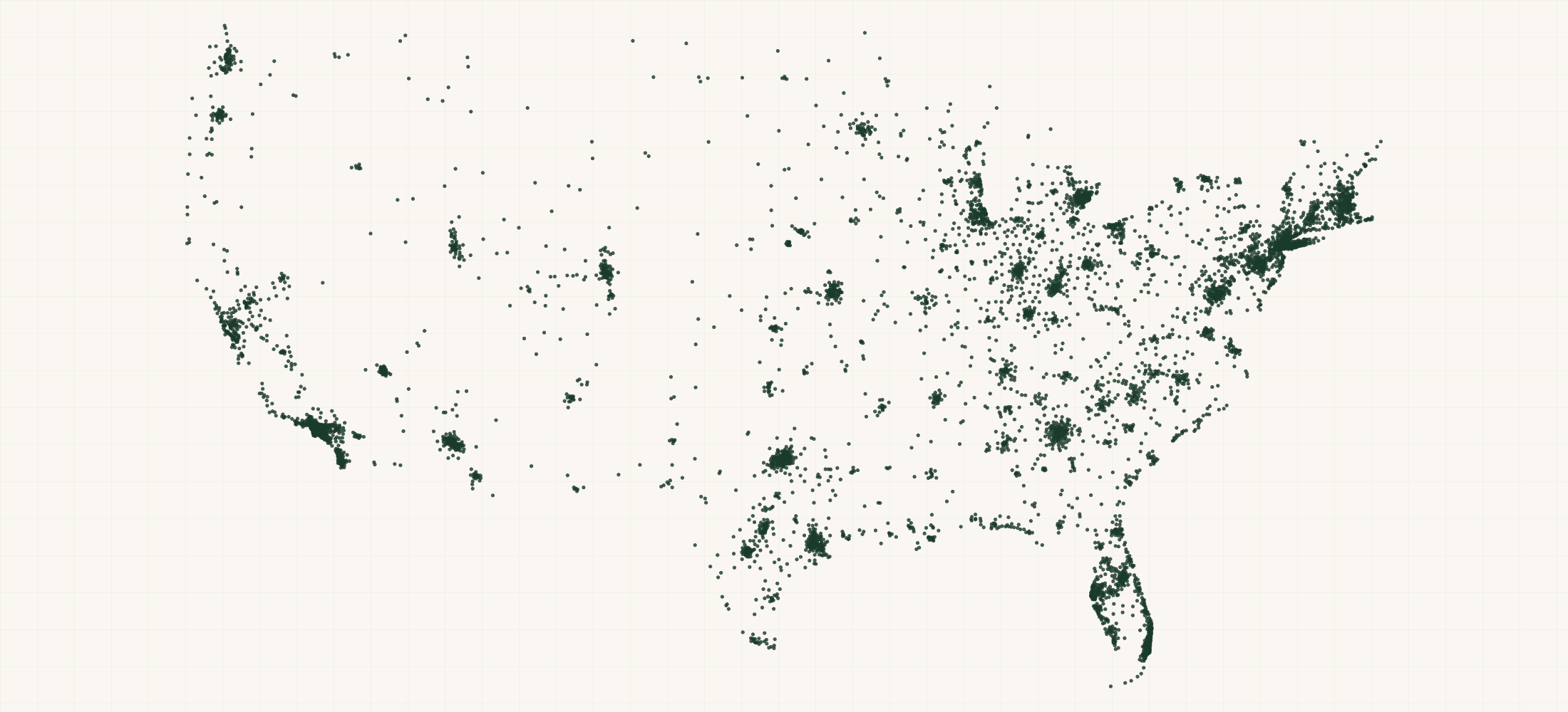 Map of where the Tuscany Candle Retailers are
